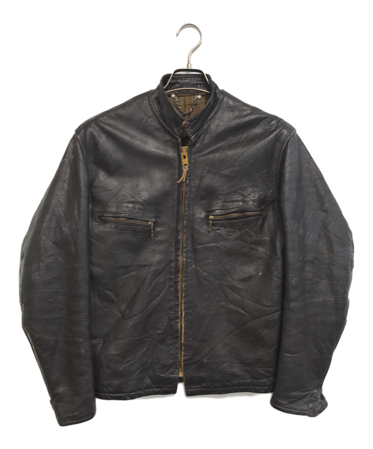 ブラウンレザージャケット　ライダース　ビンテージ Vintage ヴィンテージ 古着 ブラウン ライダースジャケット レザー