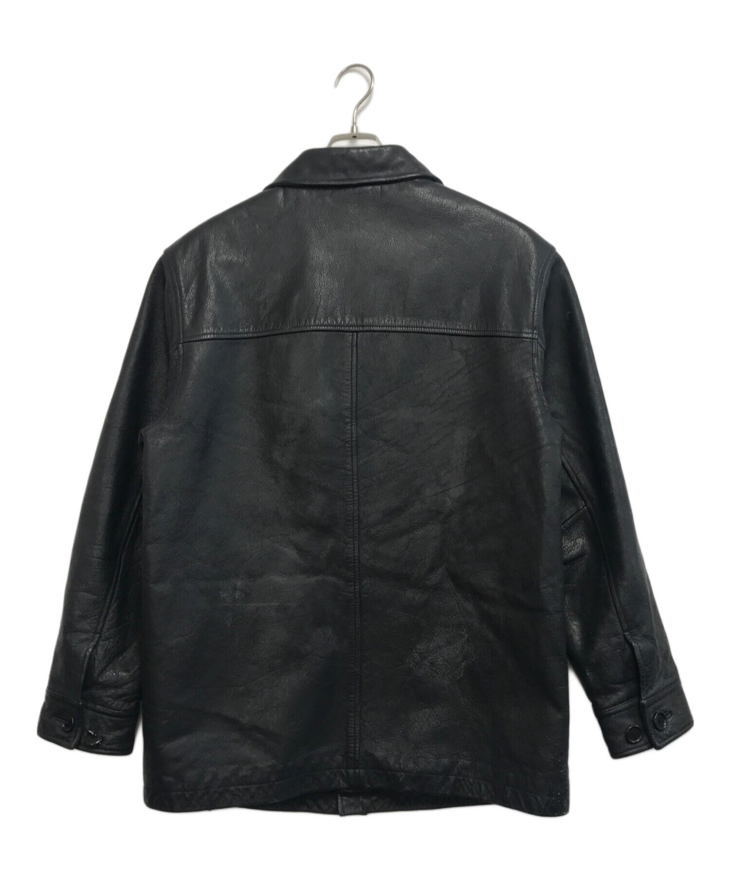 GAP 黒 レザーカーコート ビンテージ】【オールドギャップ】GAP【黒】【ブラック】【レザー