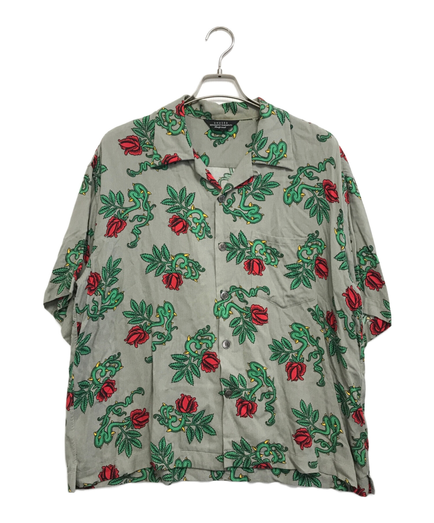 トップス UNUSED Rose Pattern Short-Sleeve Shirt 中古・古着通販】UNUSED (アンユーズド) Rose pattern short sleeve