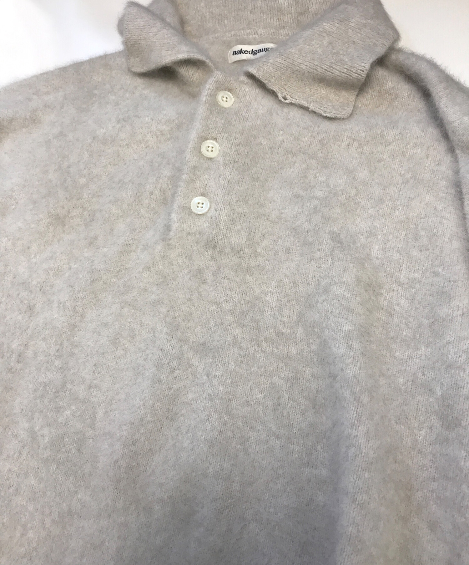 中古・古着通販】NAKEDGAUGE (ネイキッドゲージ) ニットポロシャツ