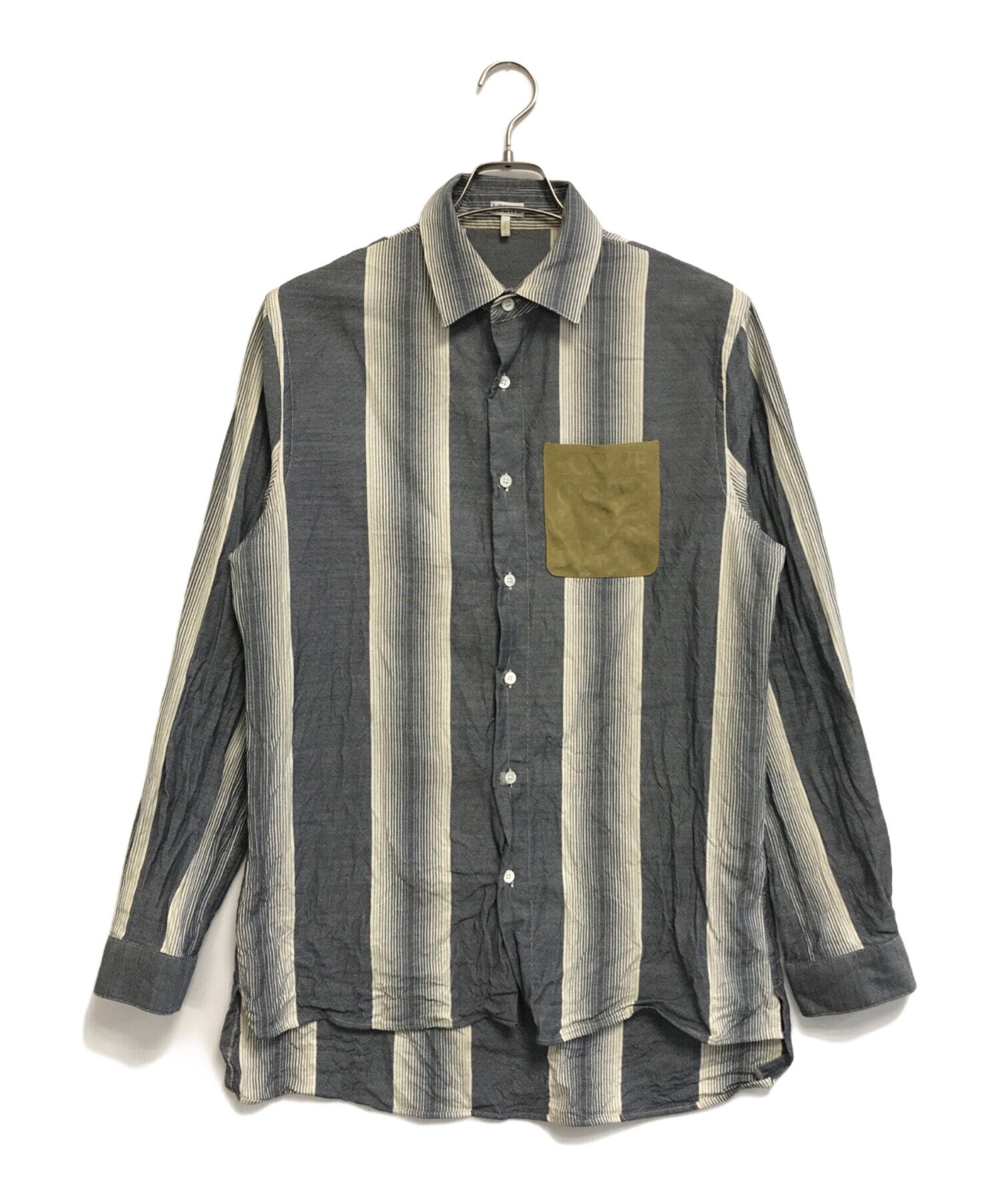 LOEWE シャツ 長袖 チェック ストライプ 39 LOEWE シャツ 長袖 チェック ストライプ 39