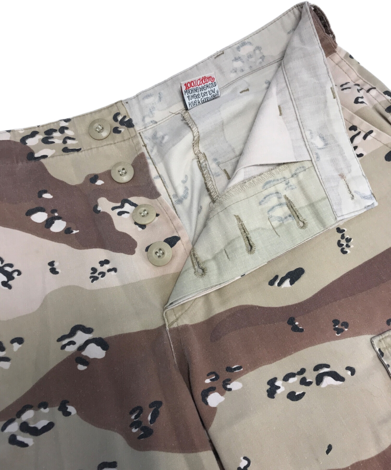 ※値下げ中【希少】STUSSYハーフパンツ チョコチップカモ 90s USA製 中古・古着通販】stussy (ステューシー) チョコチップカモハーフパンツ