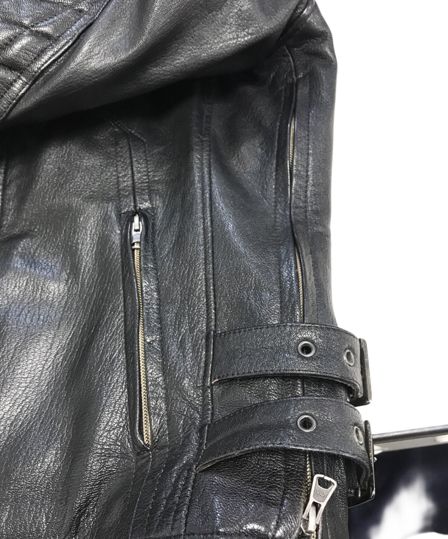 中古・古着通販】KADOYA (カドヤ) シングルライダースジャケット