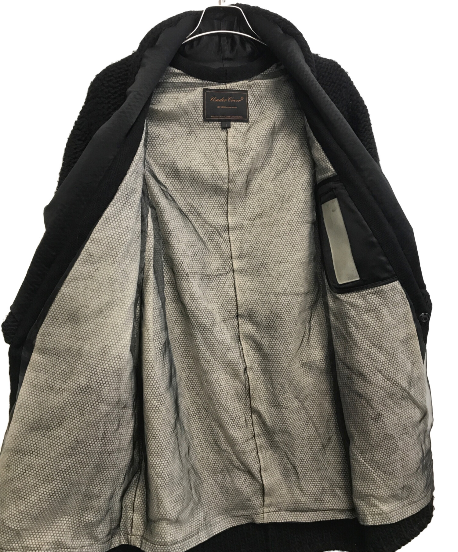 アンダーカバー　ニットレイヤードコート 中古・古着通販】UNDERCOVER (アンダーカバー) ニットコート ブラック