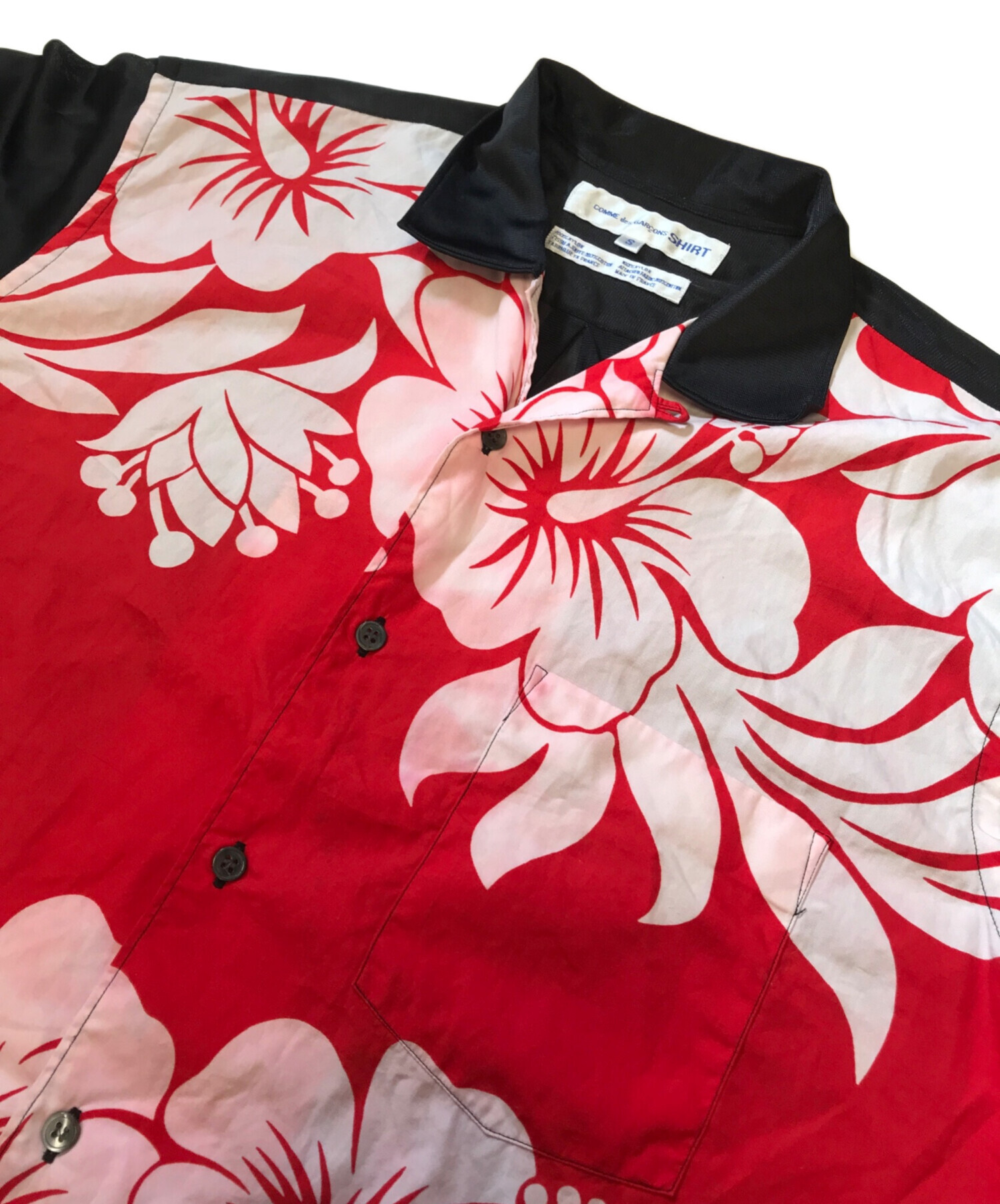 COMME des GARCONS コムデギャルソン カジュアルシャツ XS 赤 【古着】【中古】【送料無料】 COMME des GARCONS SHIRT（コムデギャルソンシャツ）その他 赤 サイズ