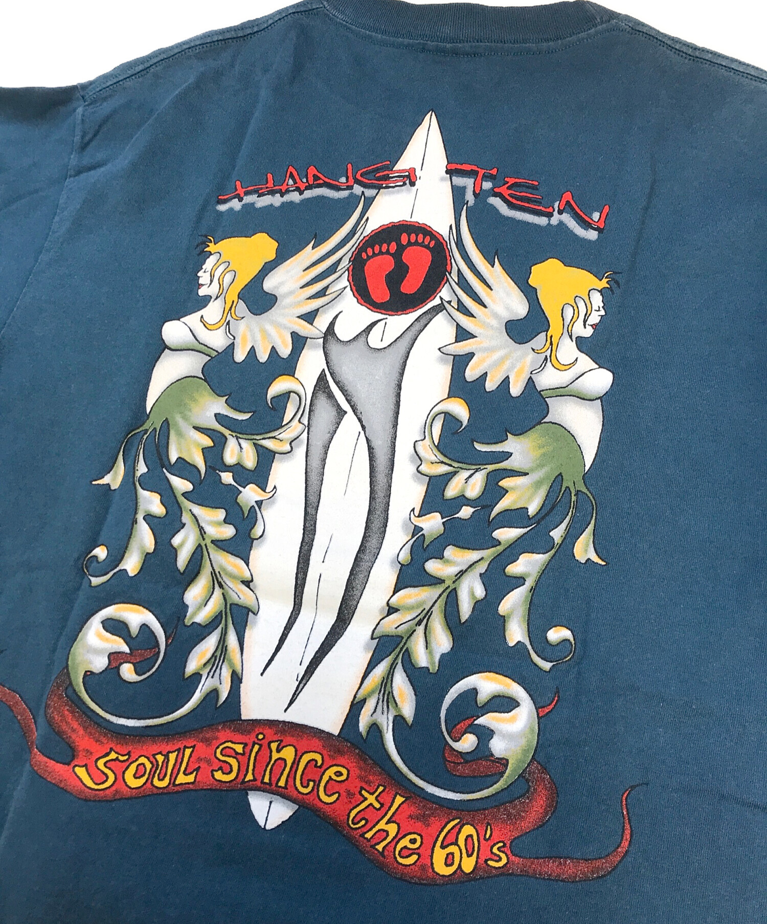 中古・古着通販】HANG TEN (ハンテン) 両面プリントTシャツ ブルー