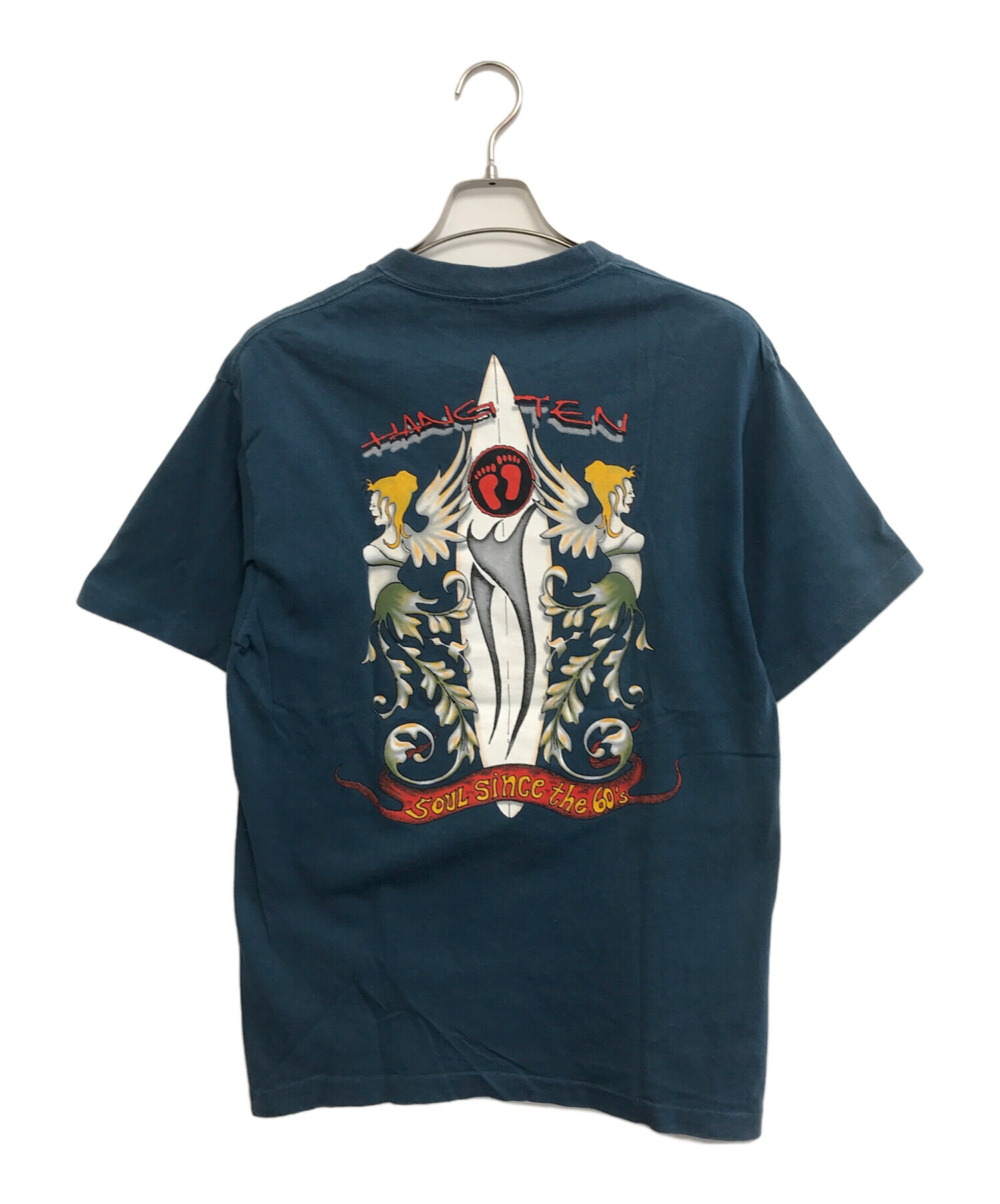 中古・古着通販】HANG TEN (ハンテン) 両面プリントTシャツ ブルー 