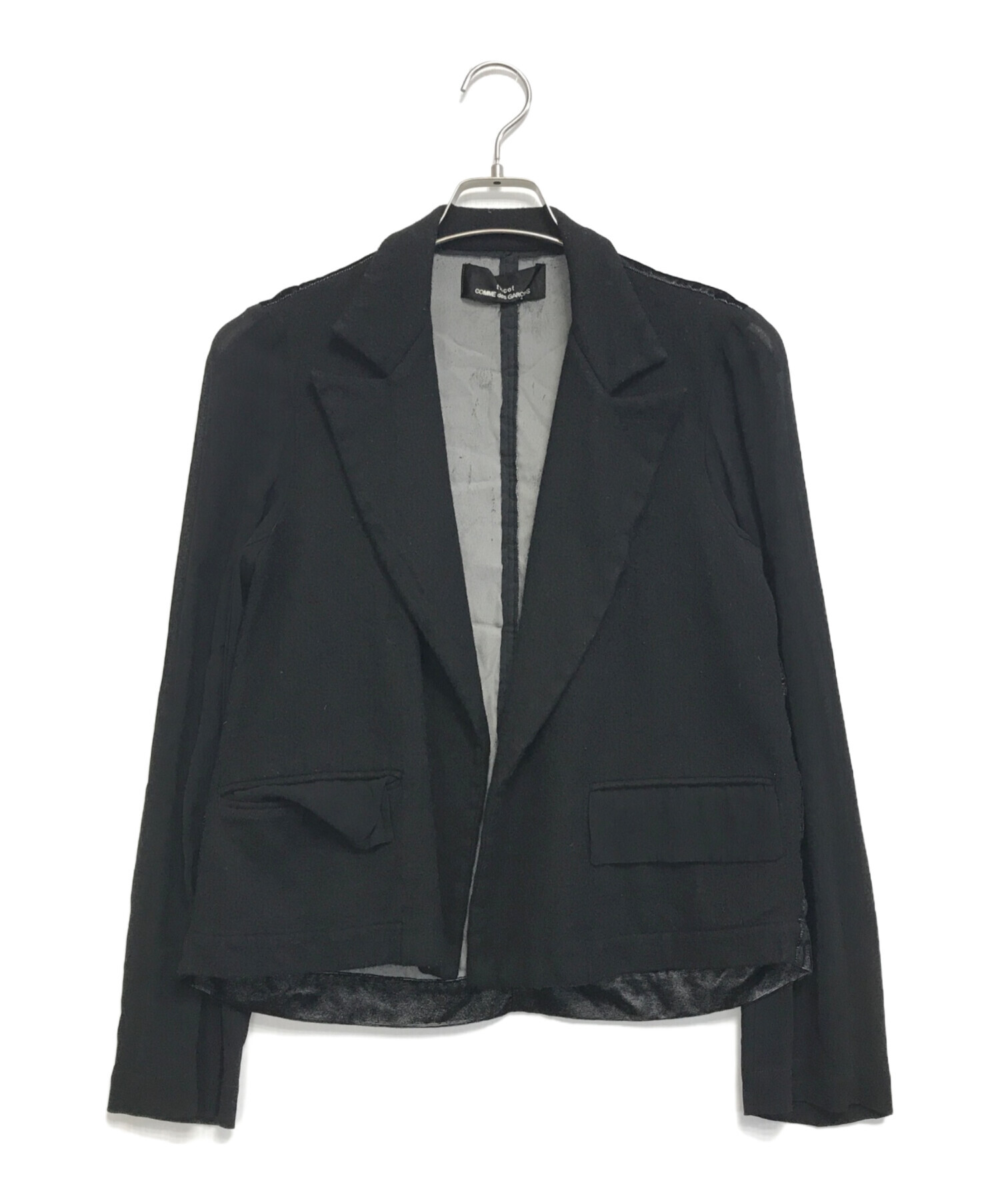 tricot COMME des GARCONS 切替 異素材 ジャケット 中古・古着通販】tricot COMME des GARCONS (トリココムデギャルソン