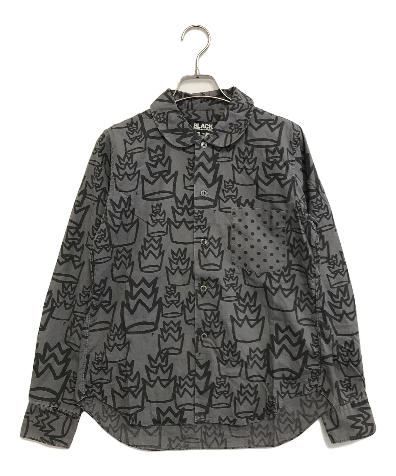 black コムデギャルソン 総柄 シャツ 中古・古着通販】BLACK COMME des 