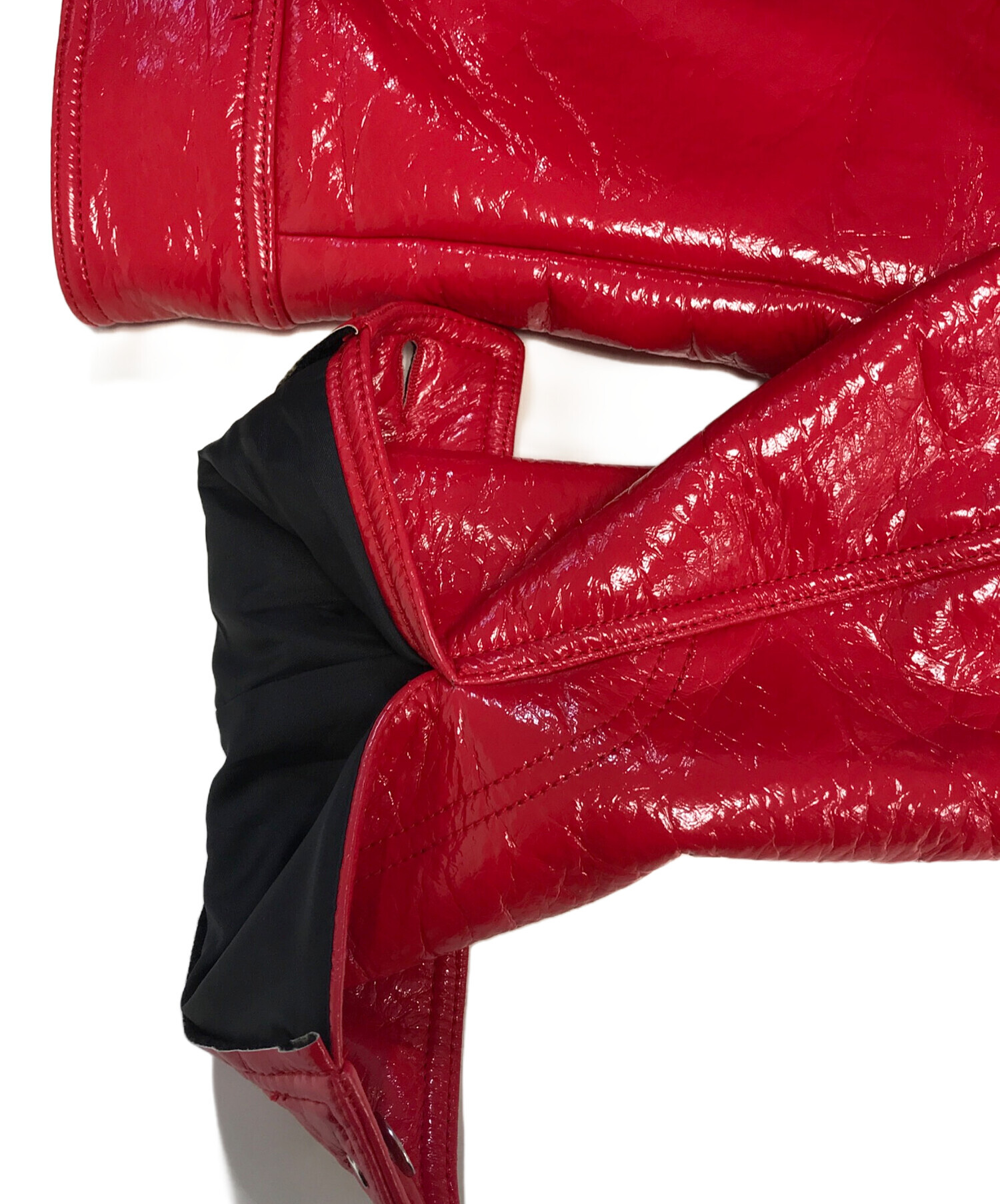 中古・古着通販】DIESEL (ディーゼル) エナメルジャケット レッド