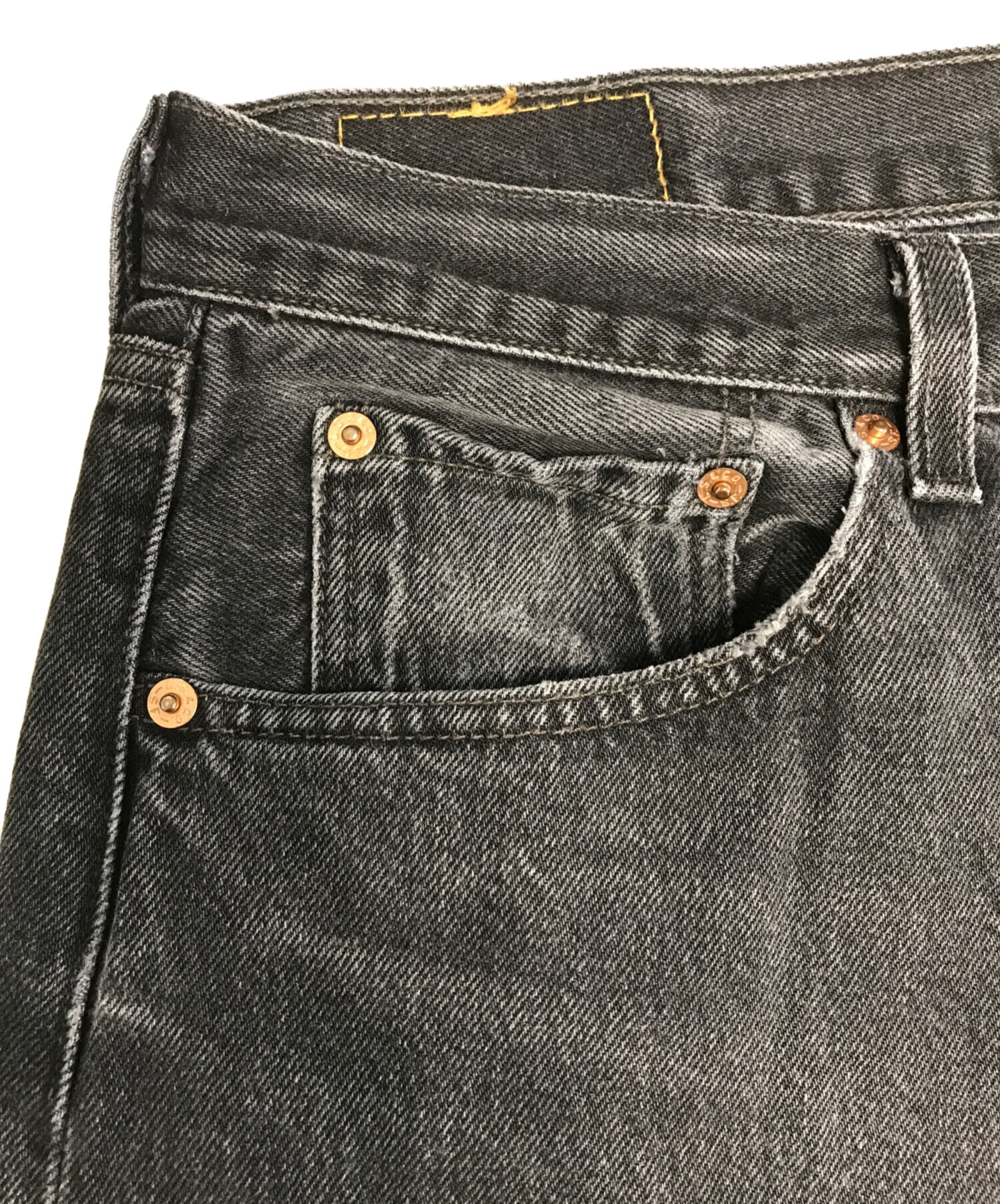 極良品 後染め LEVIS 501 USA 米国製 ブラック W38 x L34 中古・古着通販】LEVI'S (リーバイス) 後染めブラックデニム ブラック