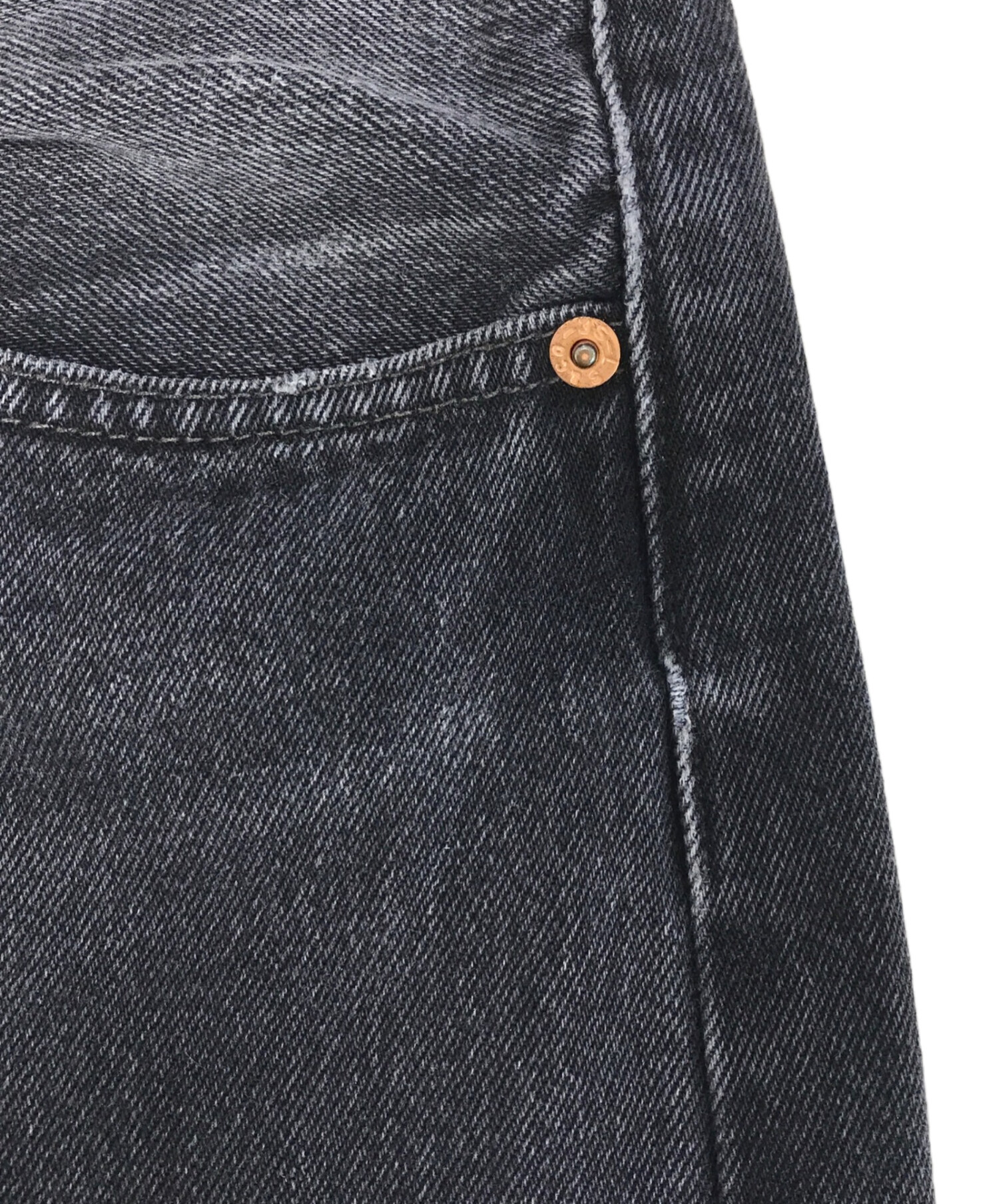 中古・古着通販】LEVI'S (リーバイス) 後染めブラックデニム ブラック
