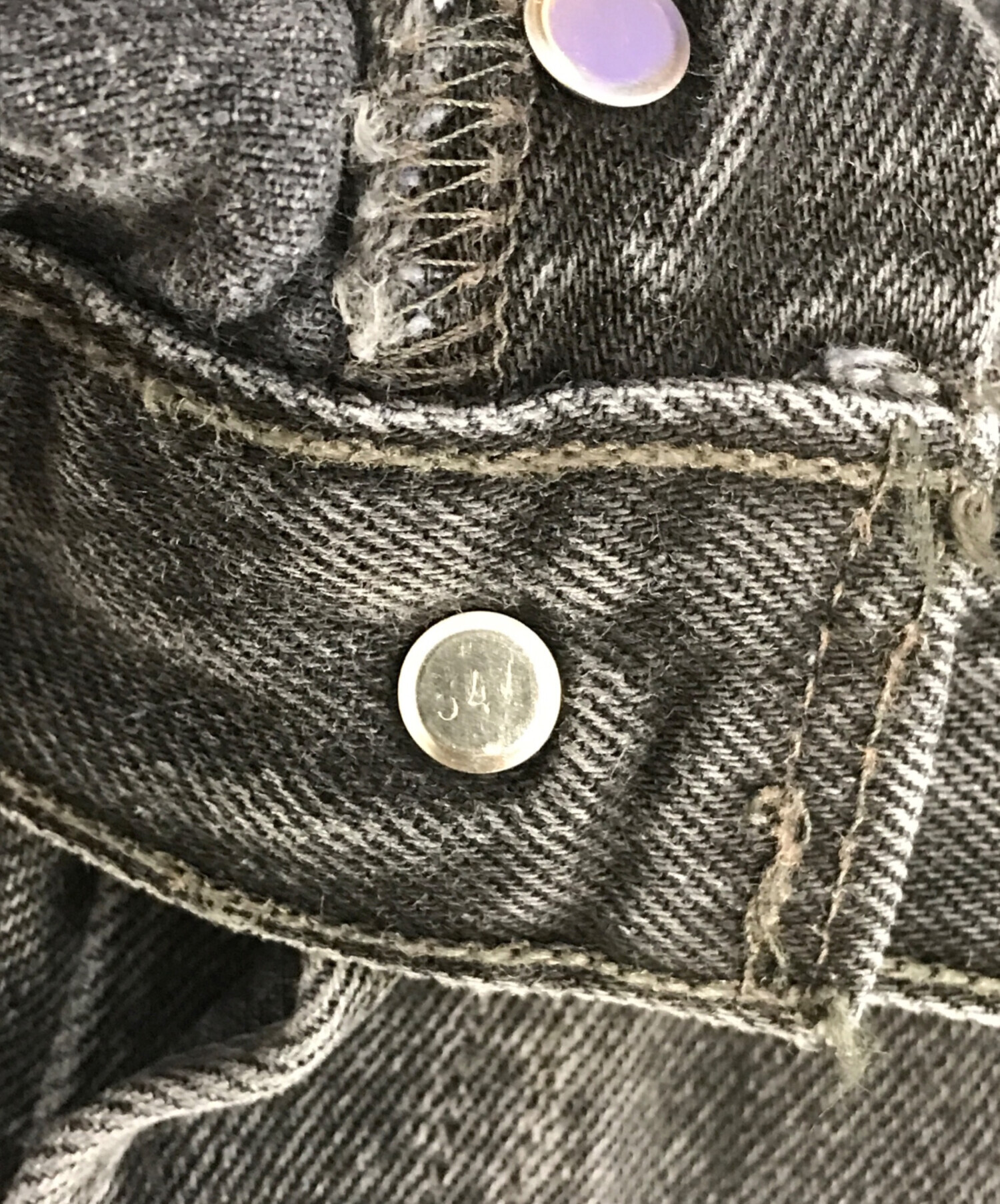 中古・古着通販】LEVI'S (リーバイス) 後染めブラックデニム ブラック