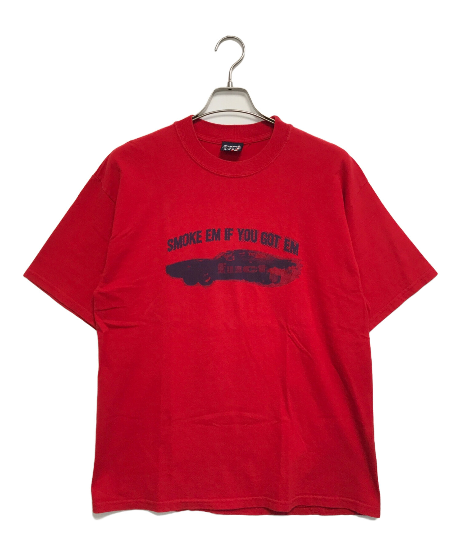 FACT ロンT Lサイズ 中古・古着通販】FUCT (ファクト) プリントTシャツ レッド サイズ:L