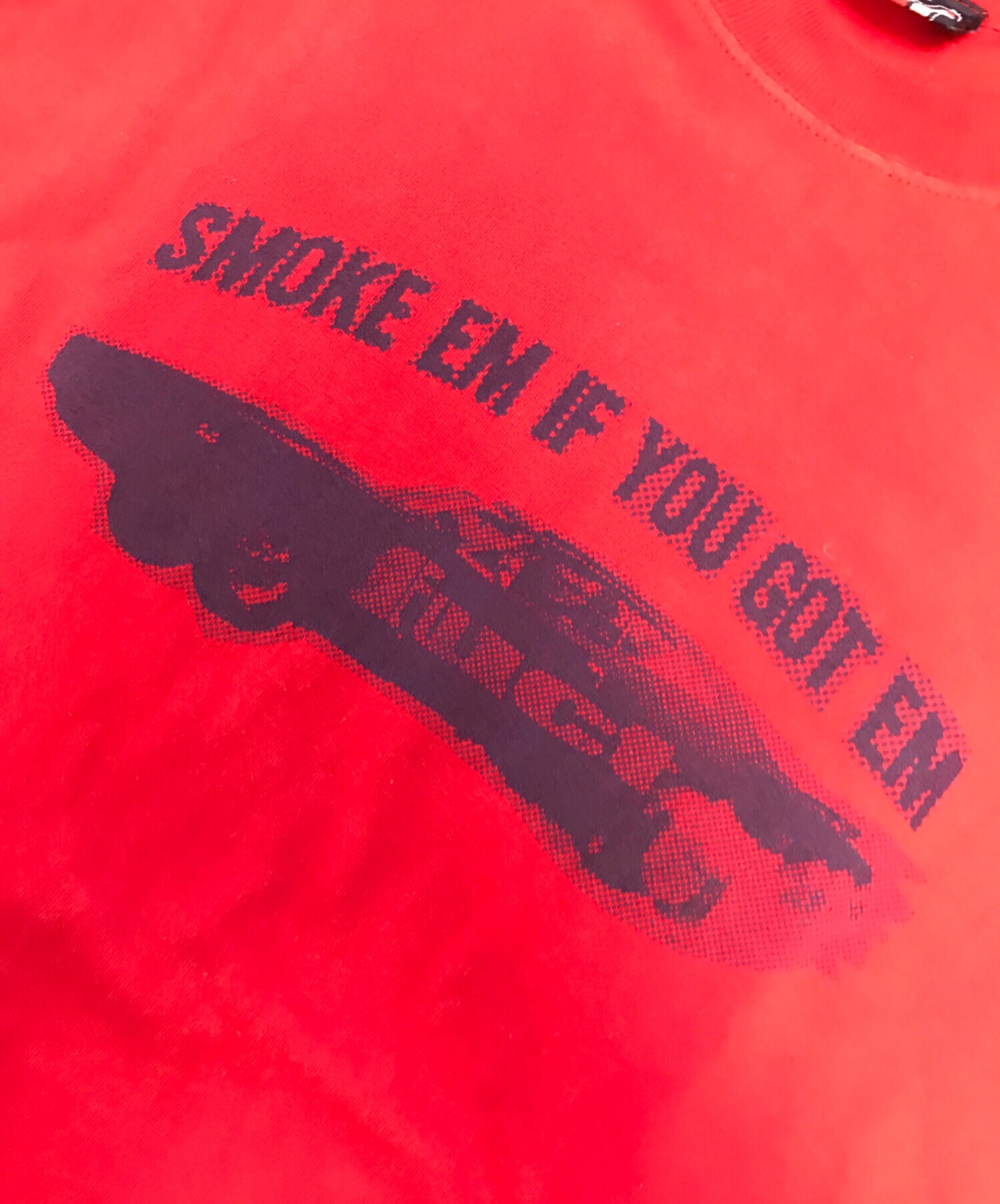 中古・古着通販】FUCT (ファクト) プリントTシャツ レッド サイズ:L
