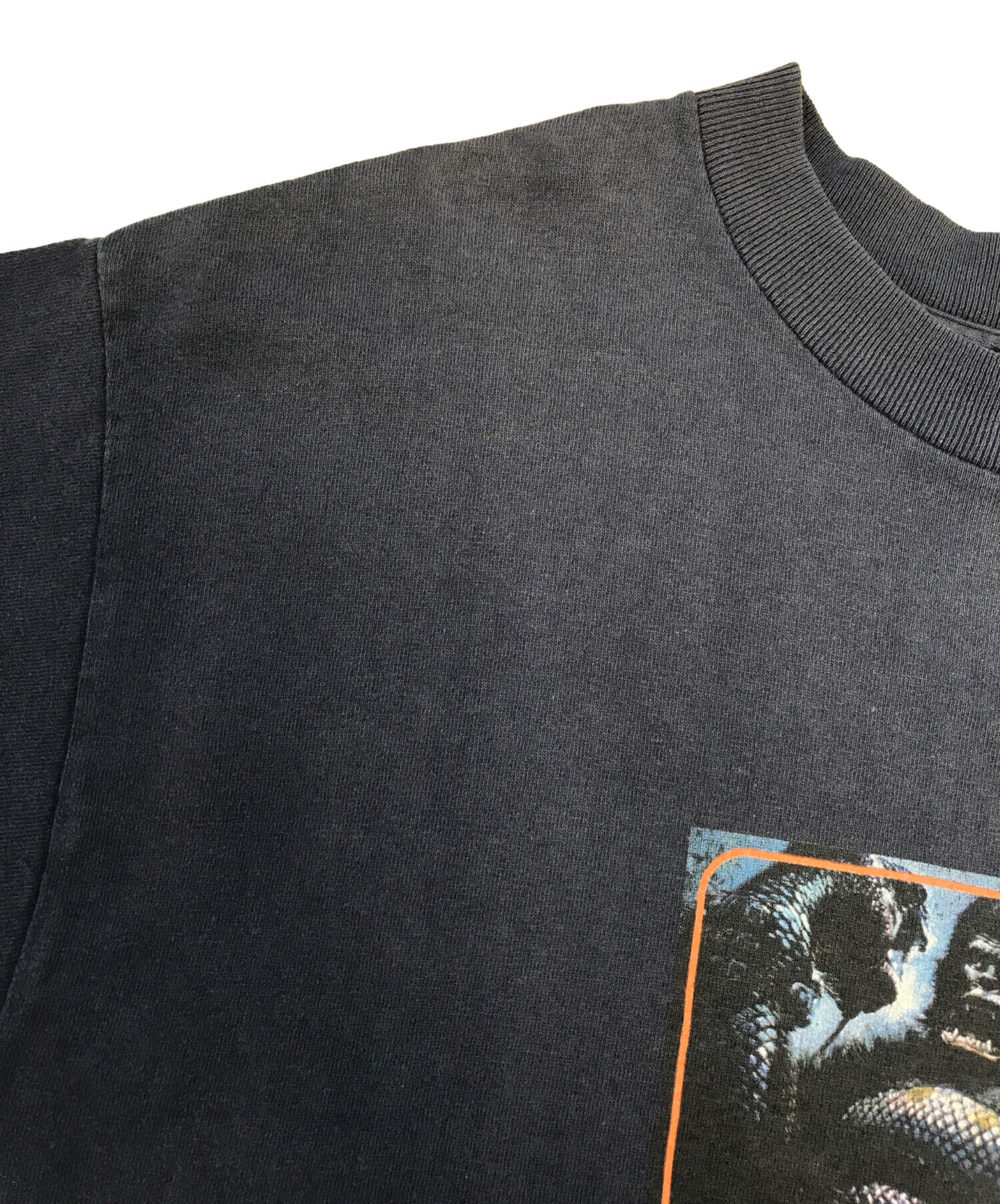 中古・古着通販】FUCT (ファクト) プリントTシャツ ネイビー サイズ:L