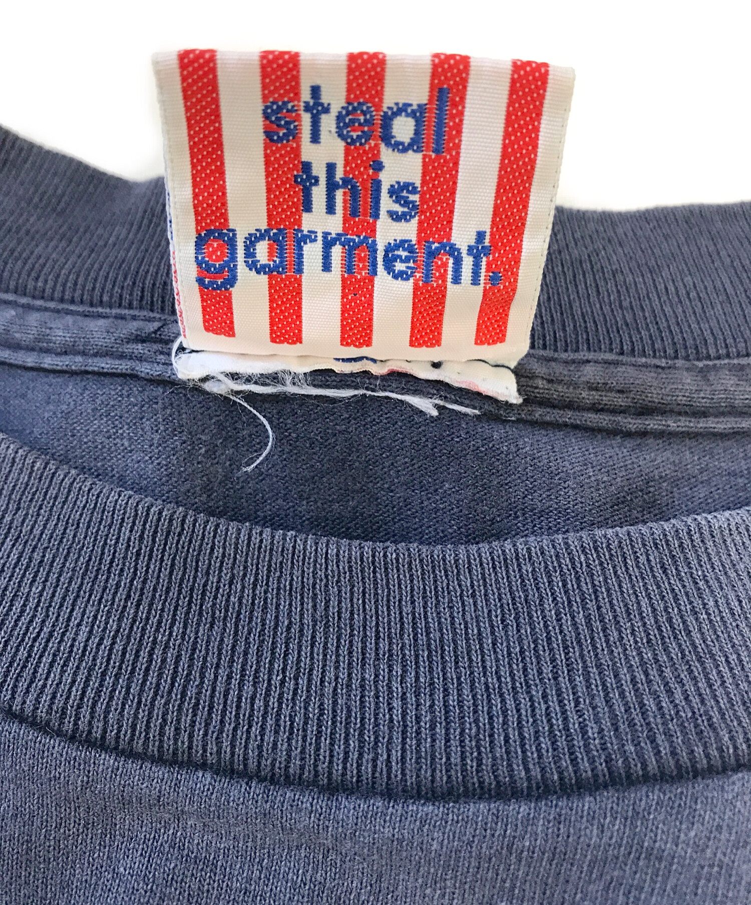 中古・古着通販】FUCT (ファクト) プリントTシャツ ネイビー サイズ:L
