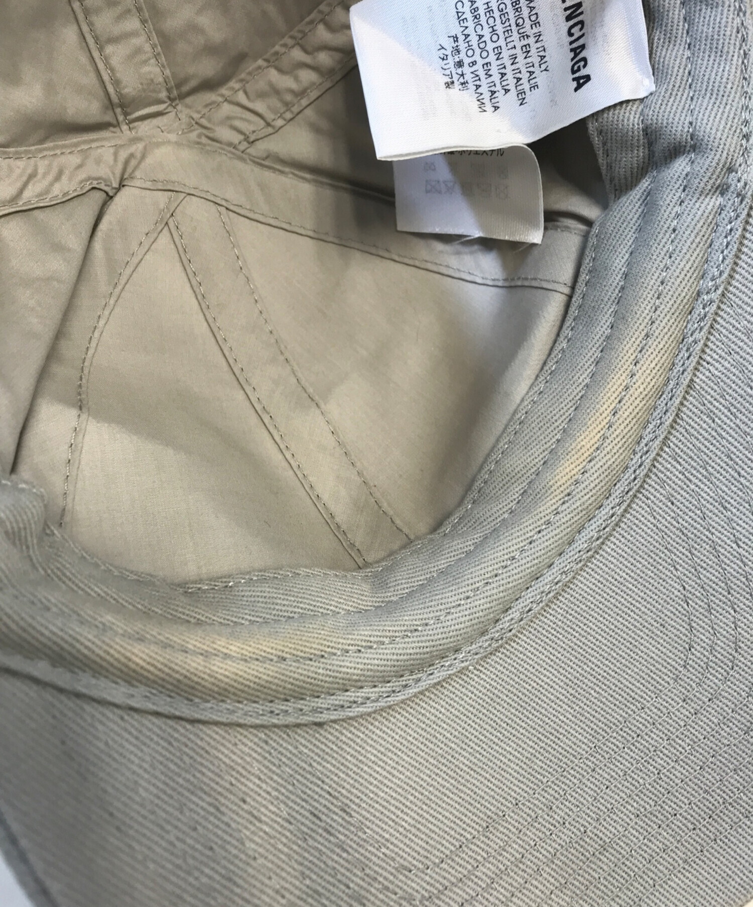 中古・古着通販】BALENCIAGA (バレンシアガ) キャップ グレー サイズ:L
