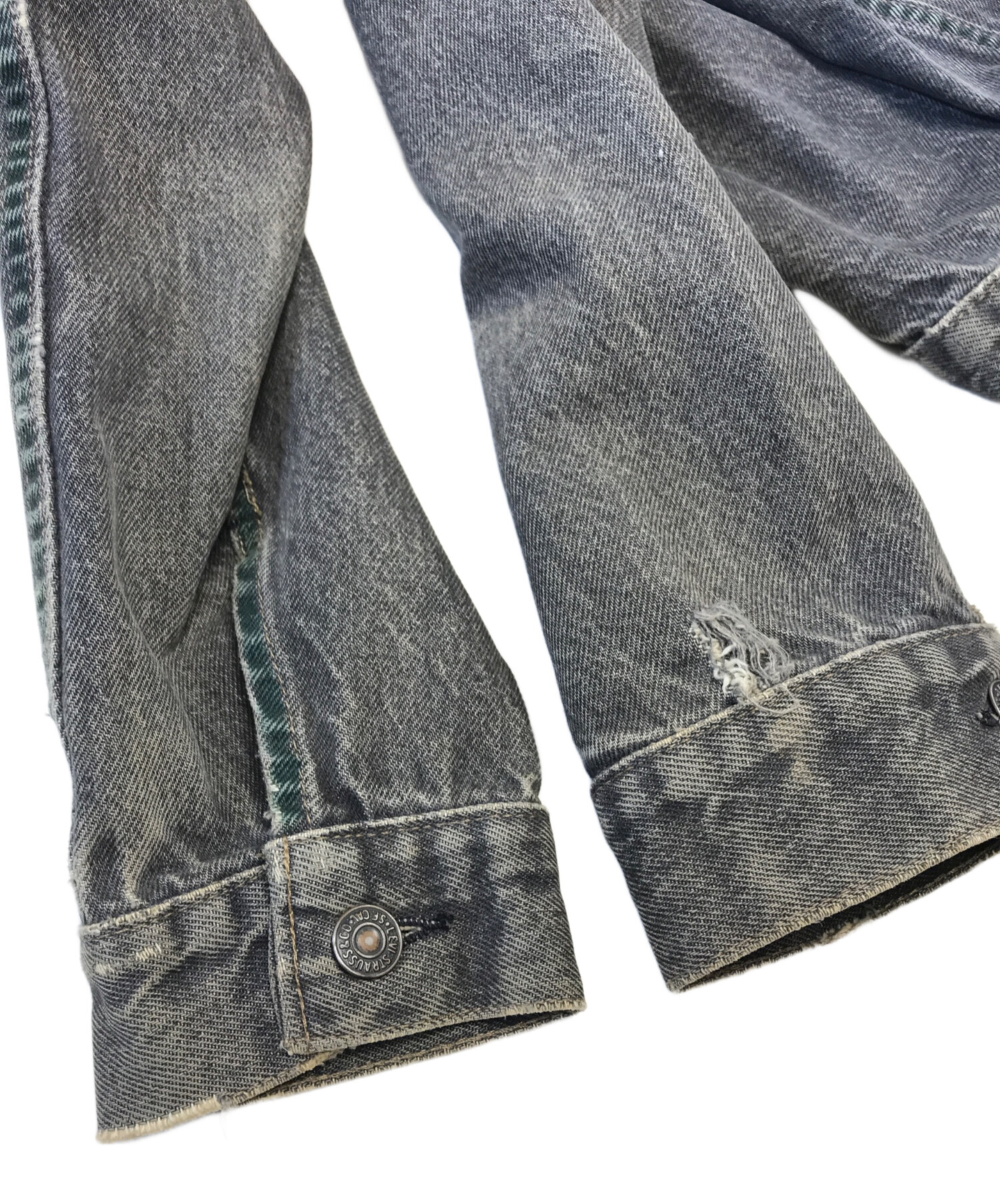 中古・古着通販】LEVI'S (リーバイス) 先染めブラックデニムジャケット