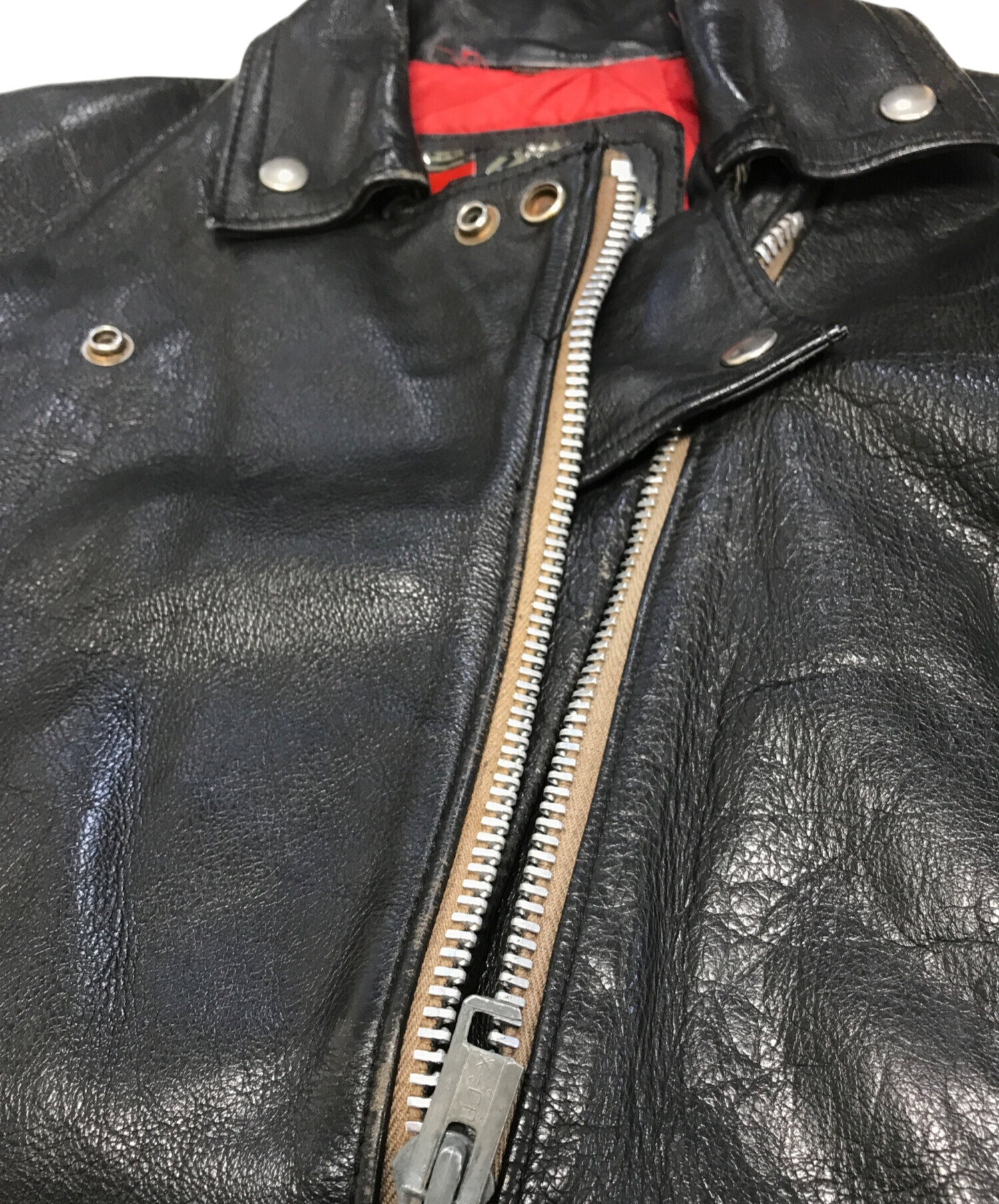 中古・古着通販】TT LEATHERS (ティティレザー) ライダースジャケット 