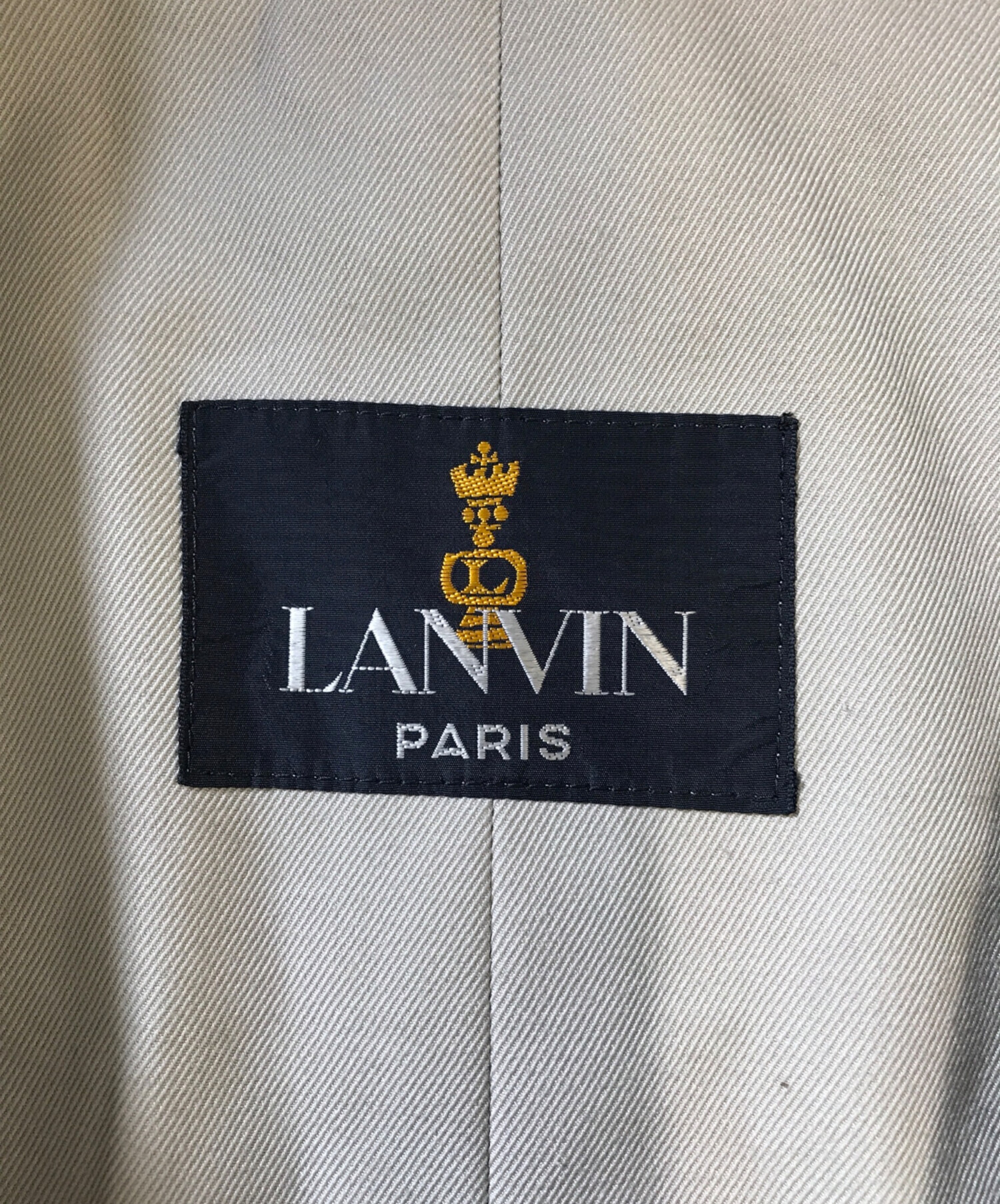中古・古着通販】LANVIN (ランバン) パイピングレザーステンカラー