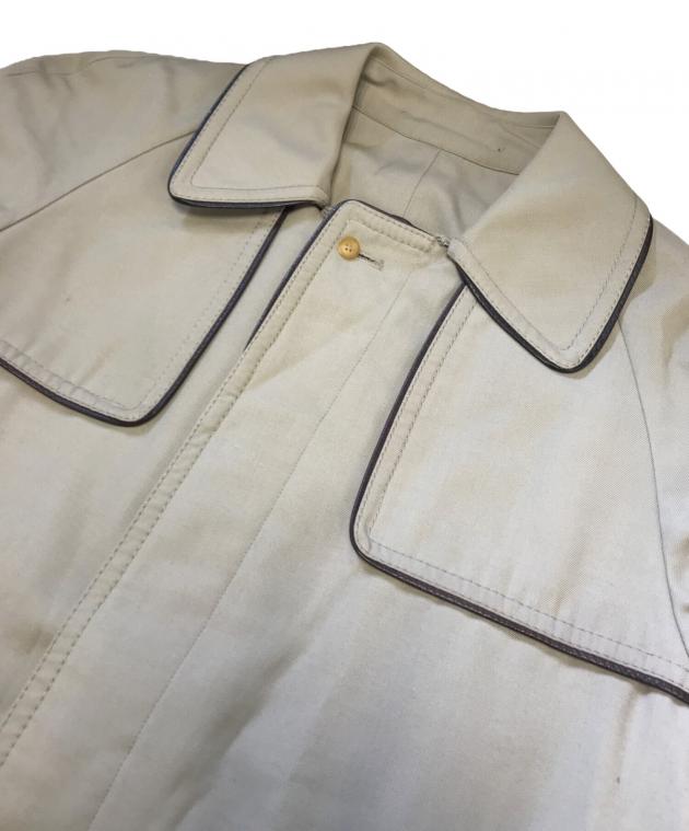 中古・古着通販】LANVIN (ランバン) パイピングレザーステンカラー