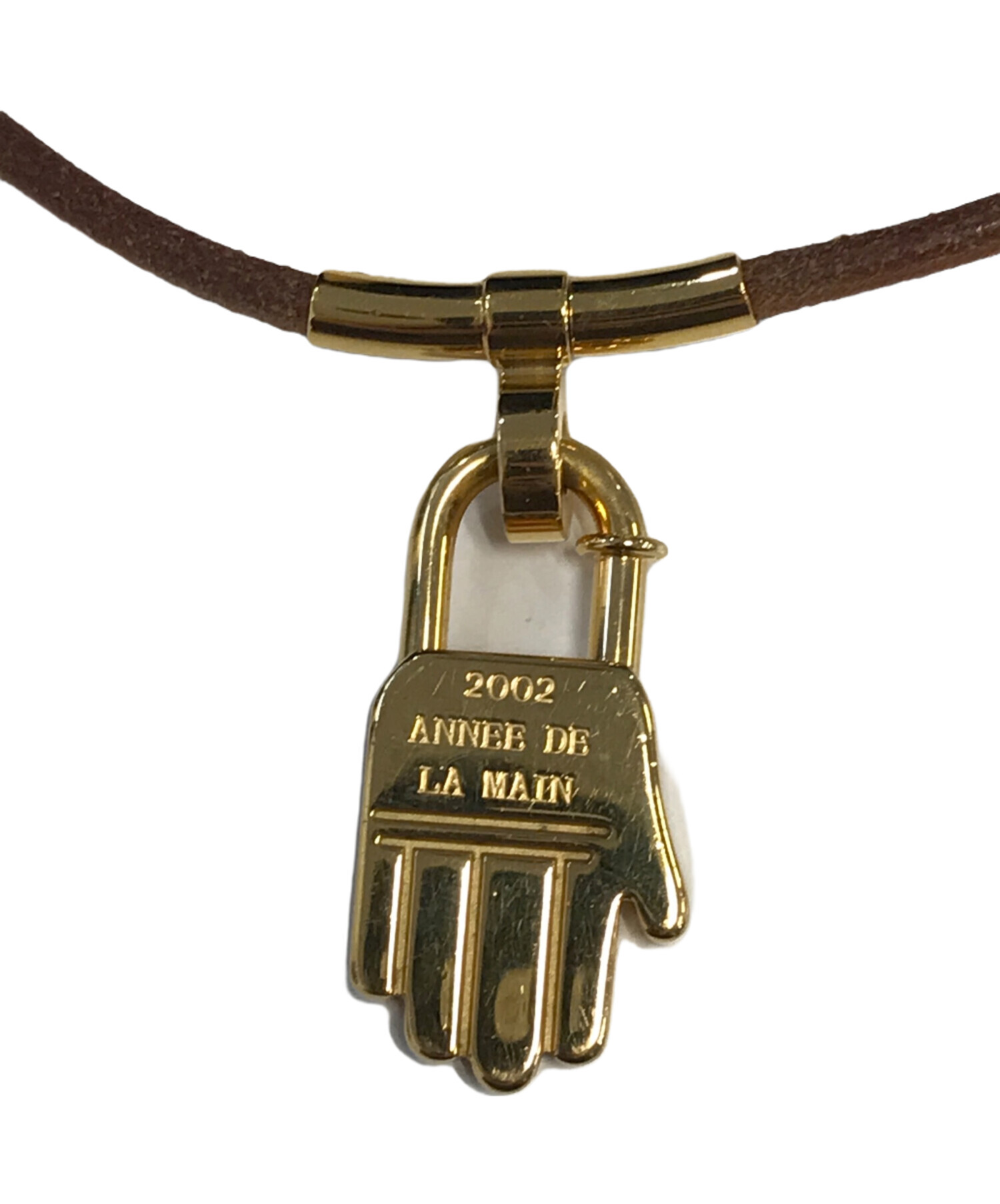 中古・古着通販】HERMES (エルメス) カデナ付チョーカー ブラウン