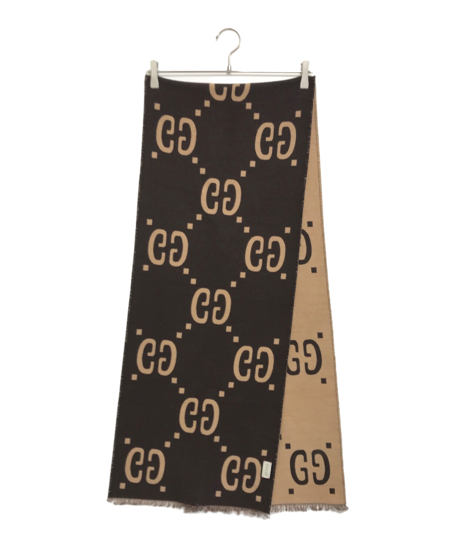 中古・古着通販】GUCCI (グッチ) GGジャカード ウールシルク スカーフ
