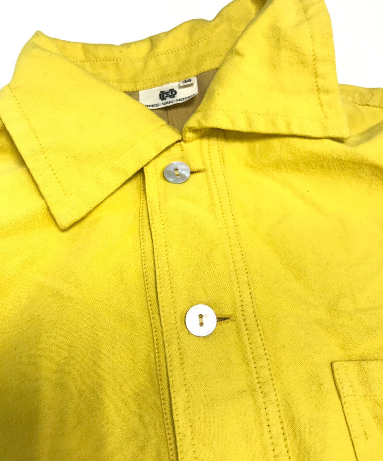 最終値下げ　ドリスヴァンノッテン　イエローシャツ　サイズ34 中古・古着通販】DRIES VAN NOTEN (ドリスヴァンノッテン) プル