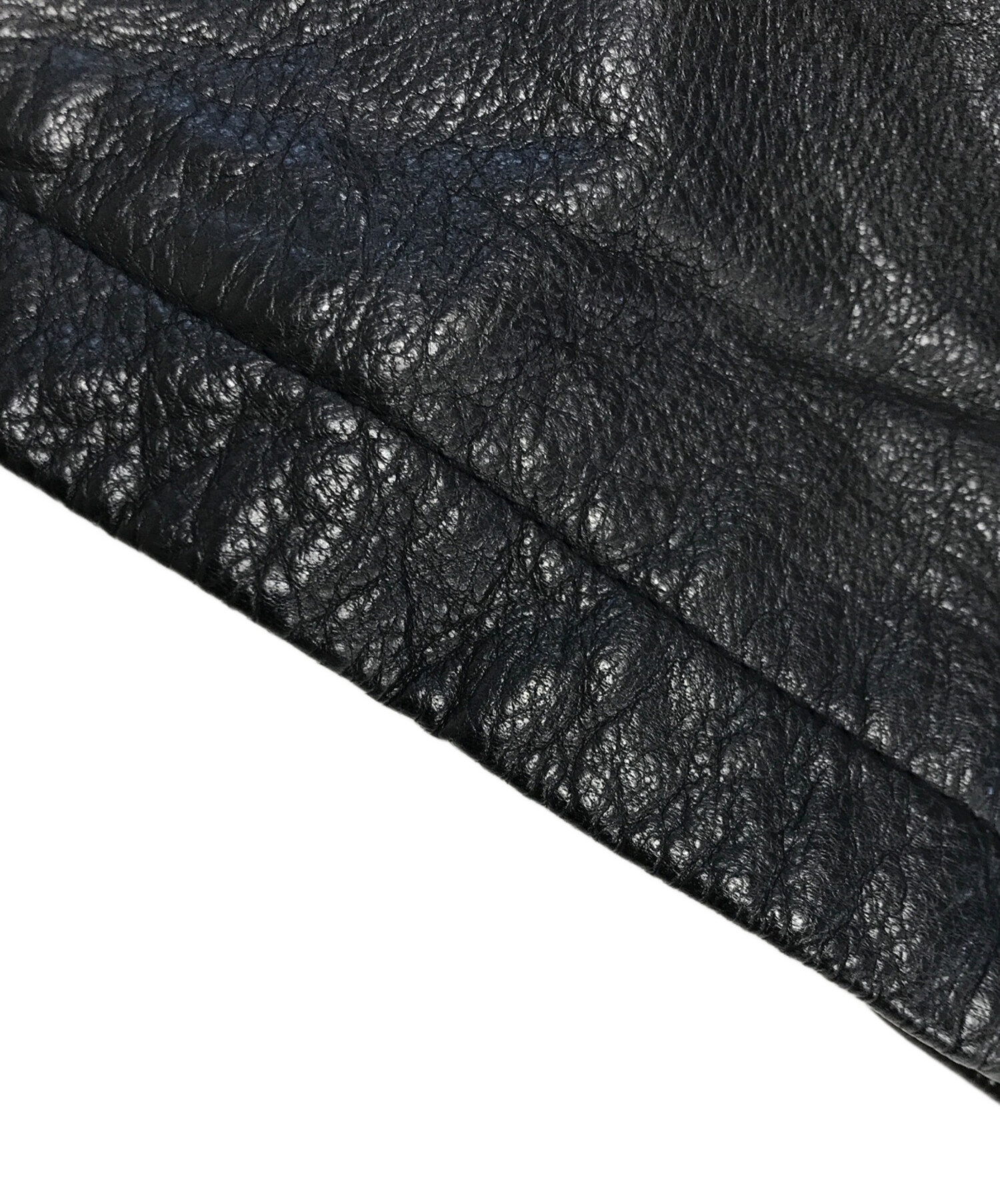 中古・古着通販】J.CREW (ジェイクルー) レザーカーコート ブラック