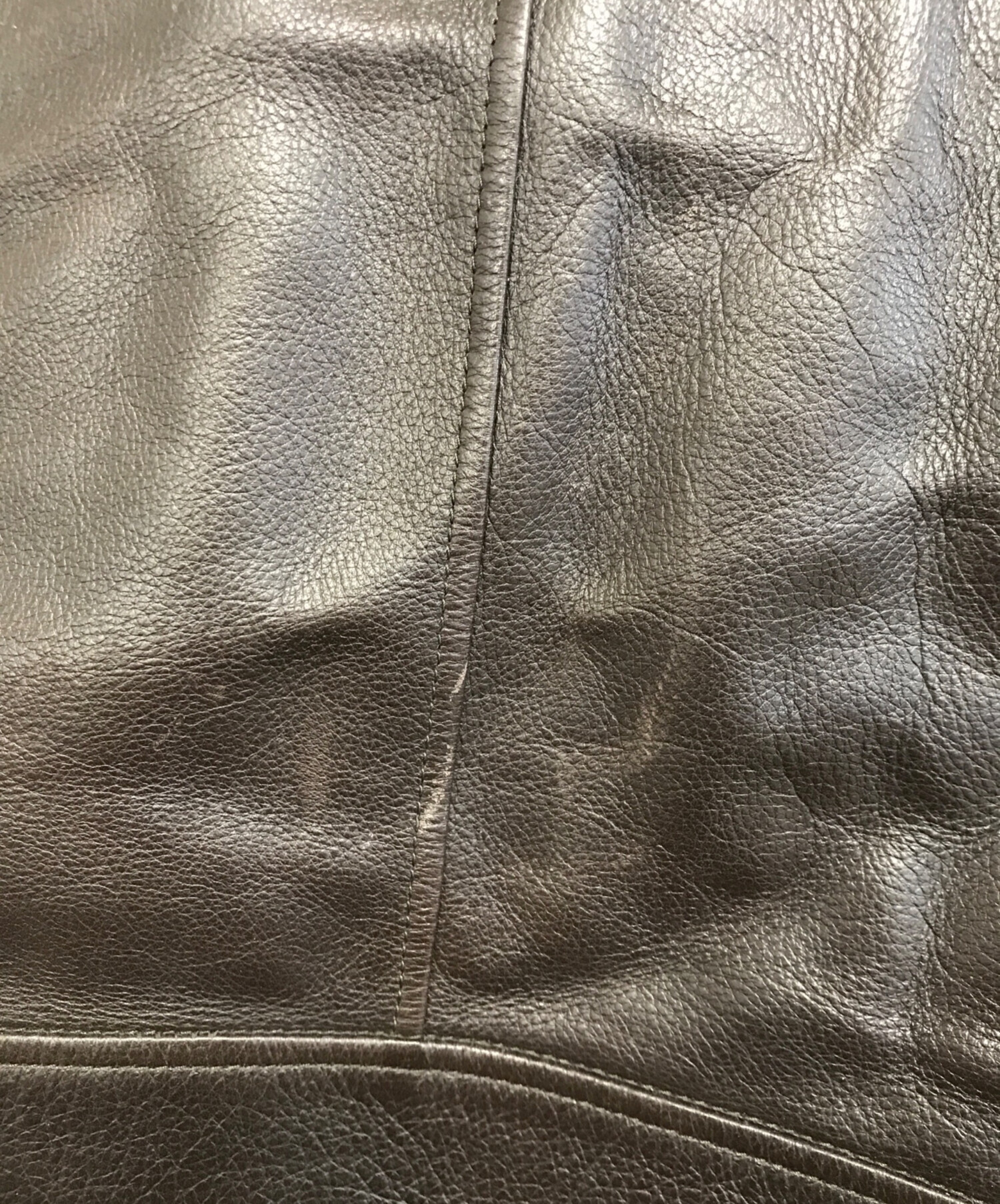 中古・古着通販】GUCCI (グッチ) レザージャケット ブラウン サイズ:44