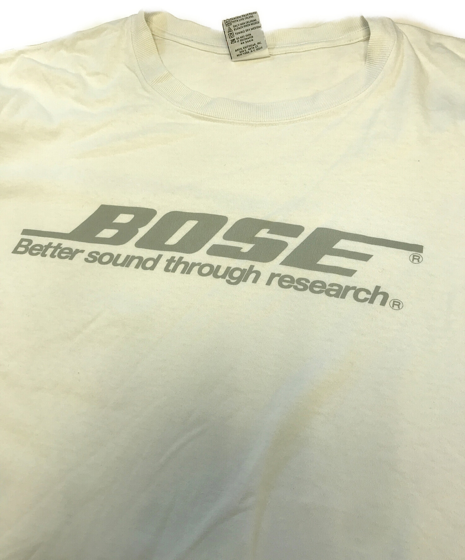 中古・古着通販】anvil (アンヴィル) プリントTシャツ ホワイト サイズ 