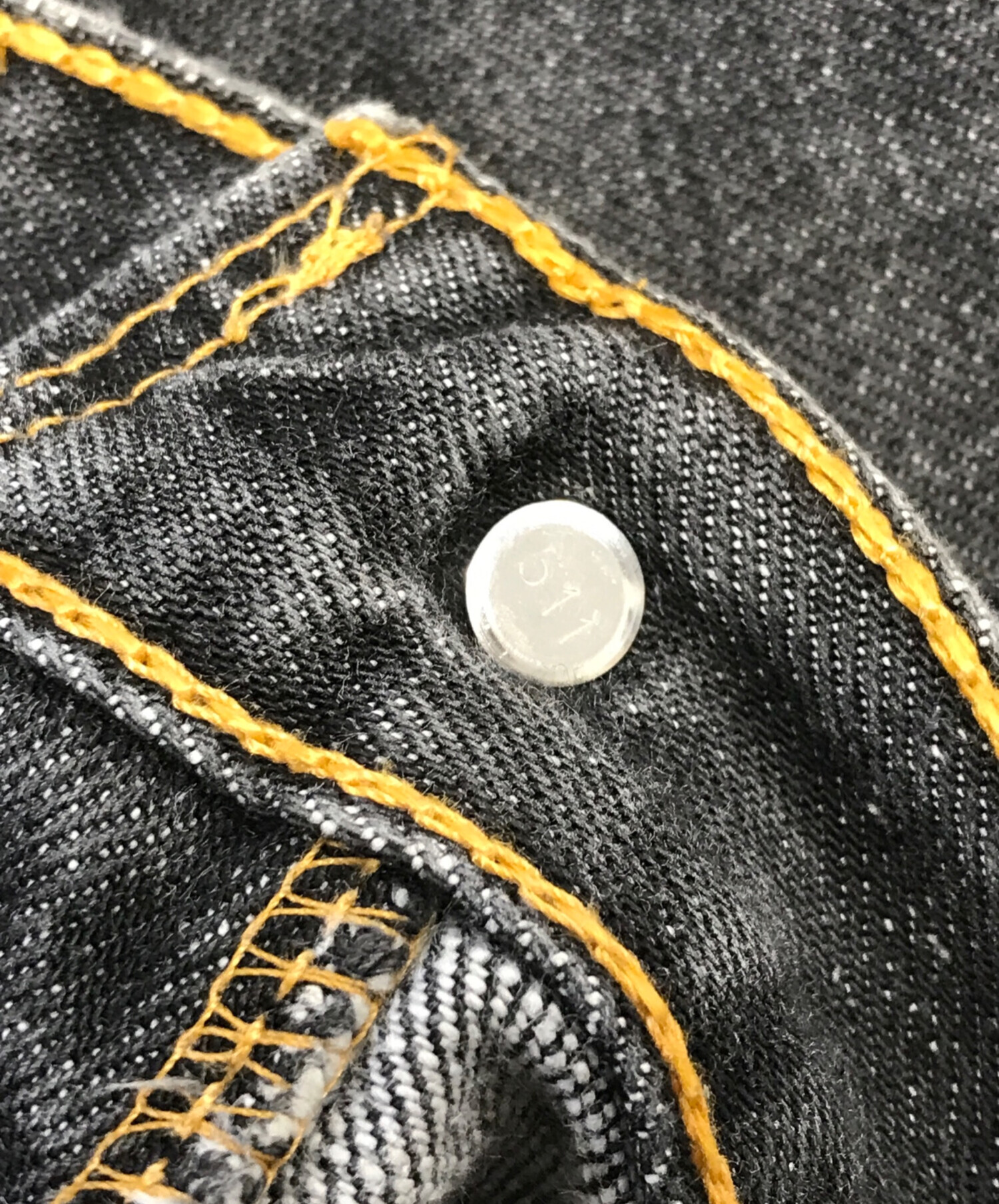 中古・古着通販】LEVI'S (リーバイス) ブラックデニム ブラック サイズ