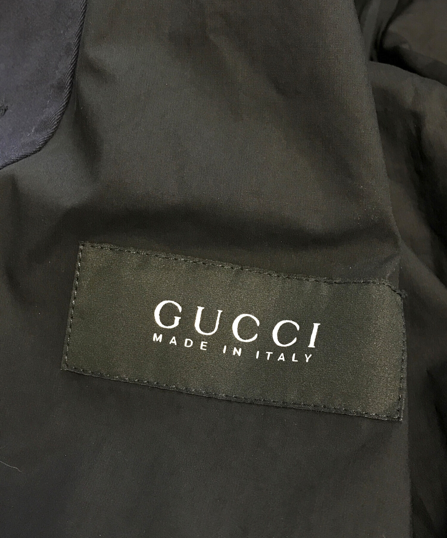 中古・古着通販】GUCCI (グッチ) トレンチコート ネイビー サイズ:48