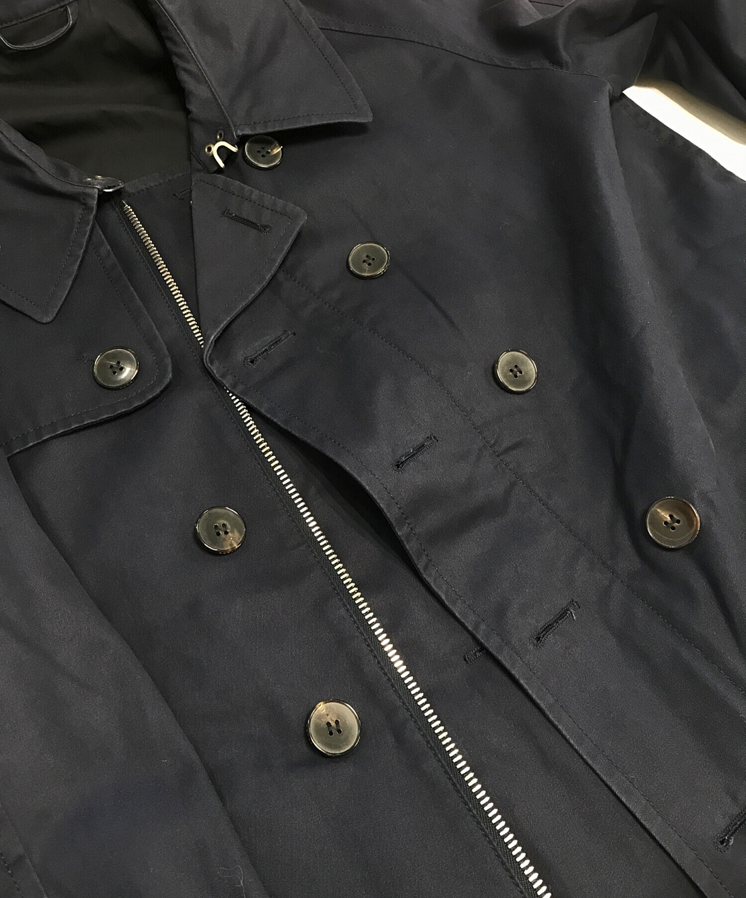 新品未使用タグ付　GUCCI ネイビー トレンチコート 中古・古着通販】GUCCI (グッチ) トレンチコート ネイビー サイズ:48