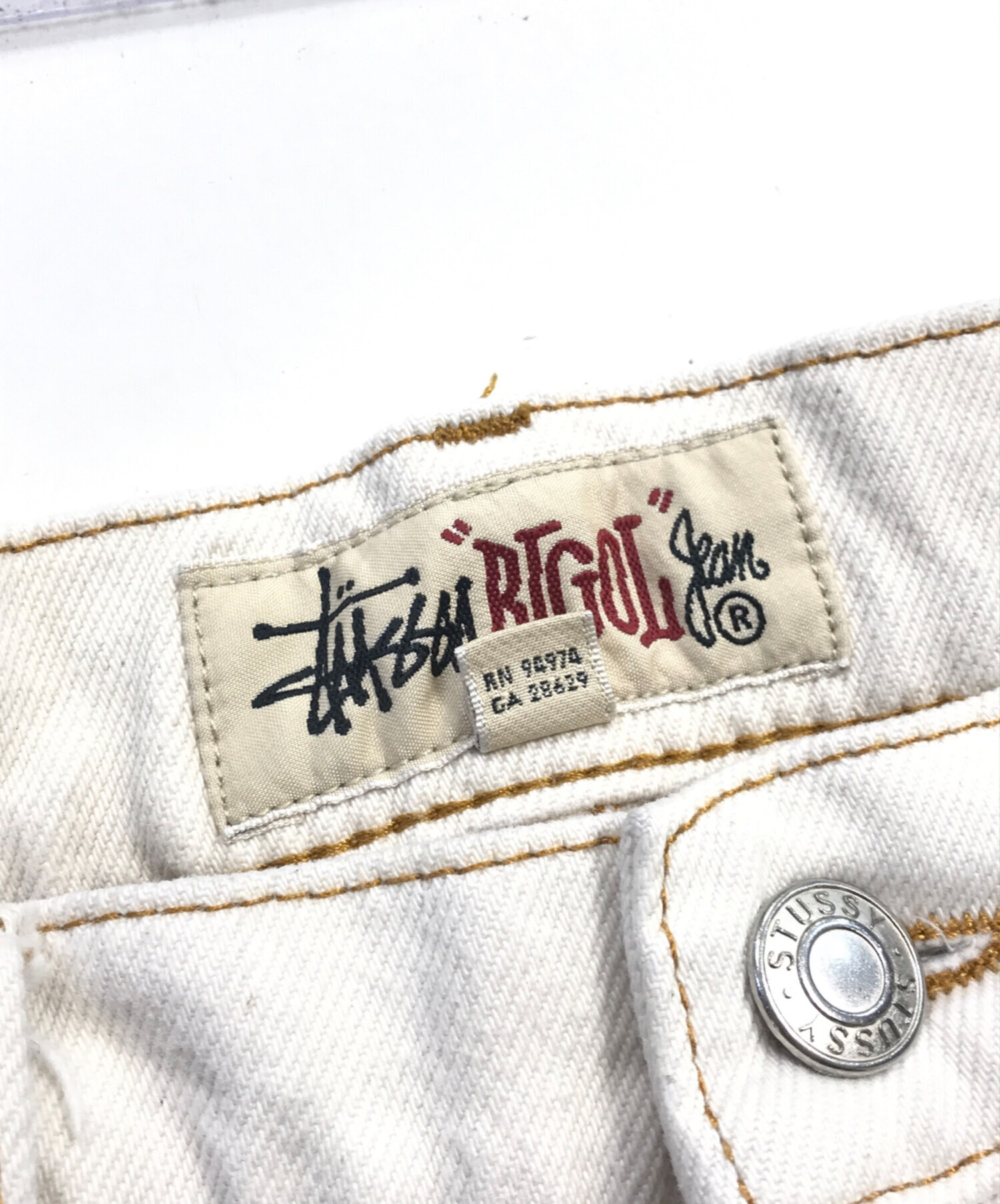中古・古着通販】stussy (ステューシー) デニムパンツ ベージュ サイズ 