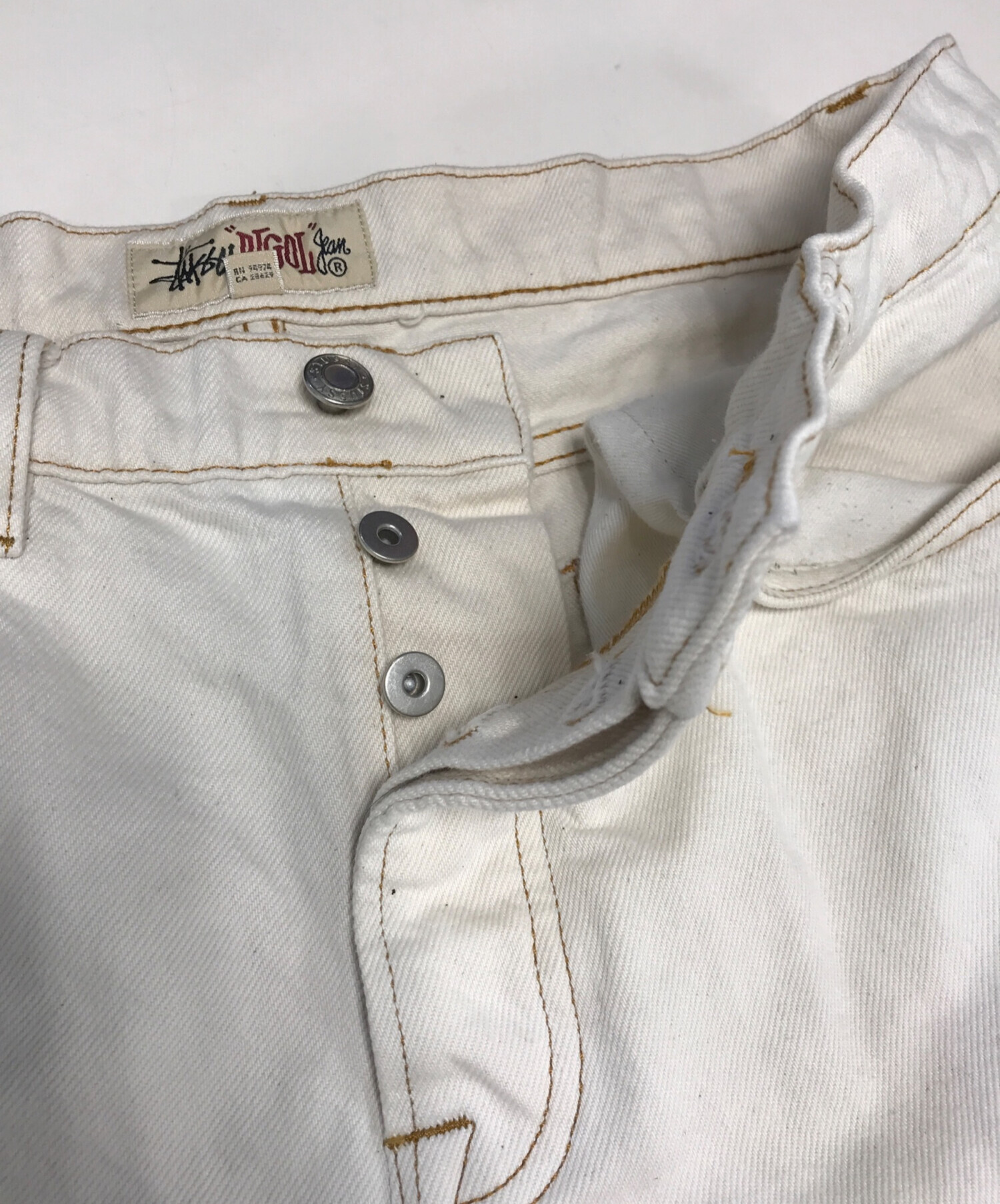 中古・古着通販】stussy (ステューシー) デニムパンツ ベージュ サイズ 