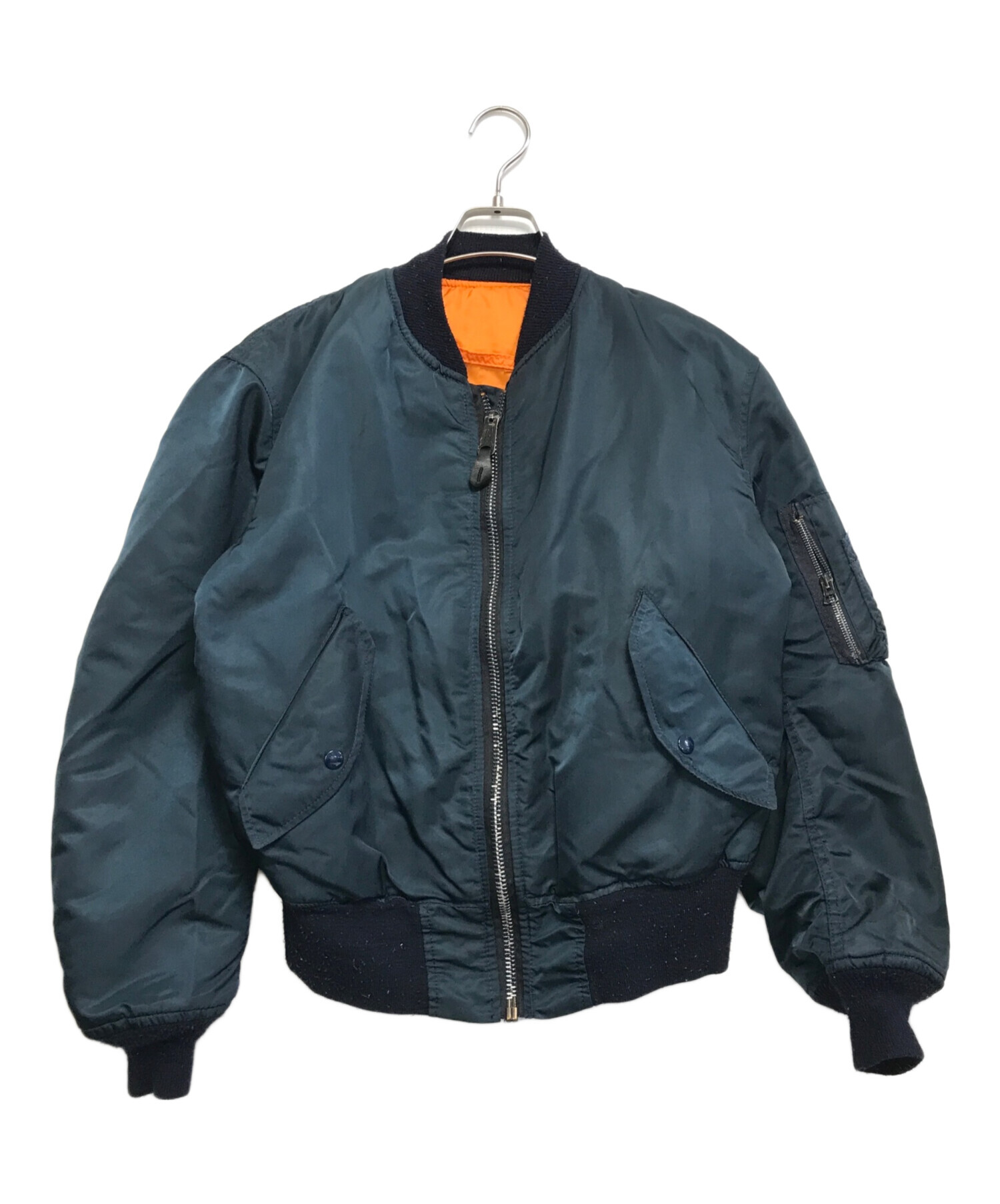 中古・古着通販】ALPHA (アルファ) MA-1ジャケット ネイビー サイズ:M