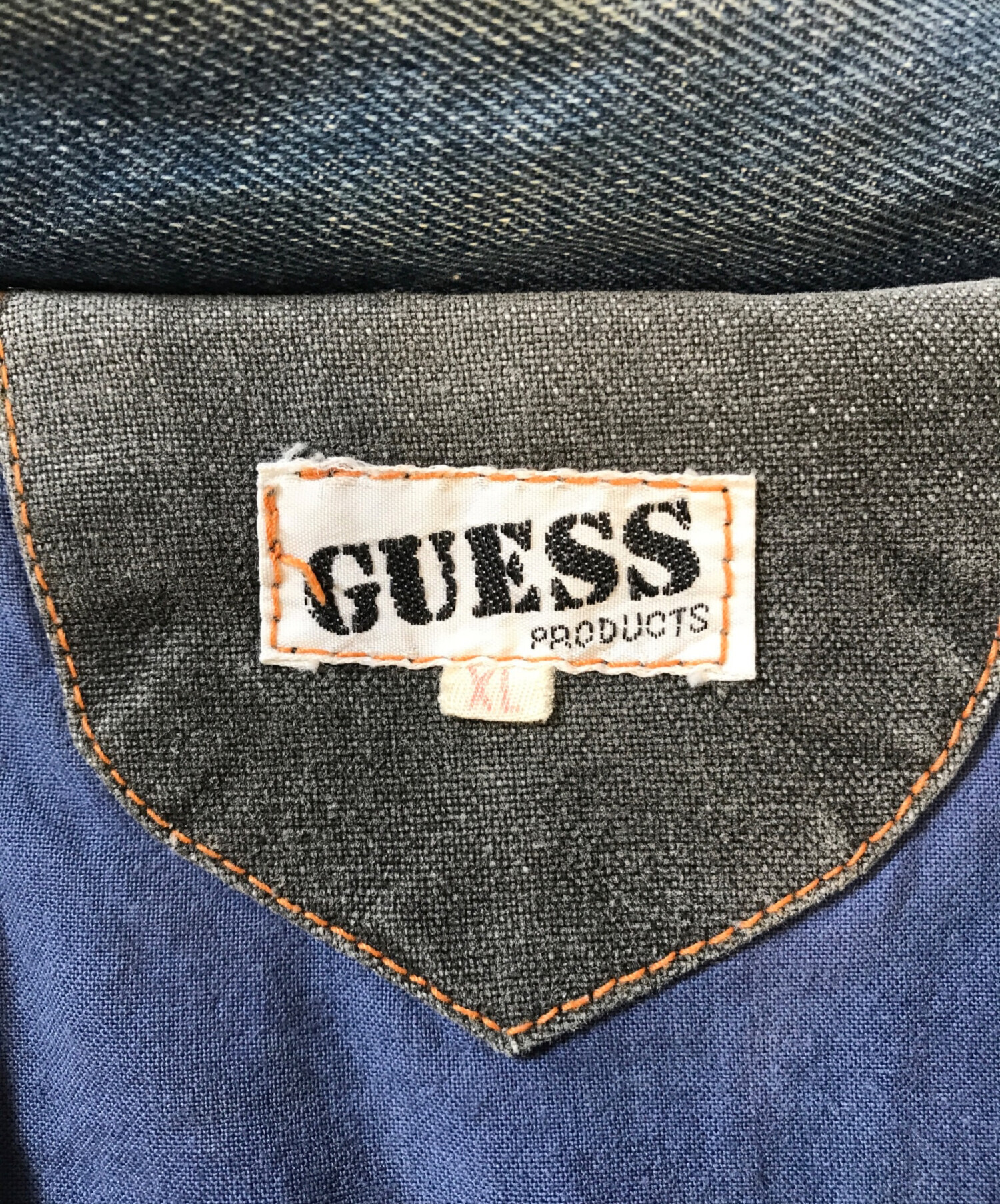 中古・古着通販】GUESS (ゲス) 切替デニムジャケット インディゴ