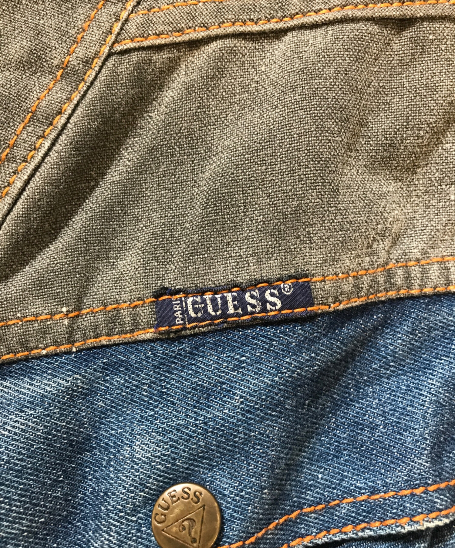 中古・古着通販】GUESS (ゲス) 切替デニムジャケット インディゴ