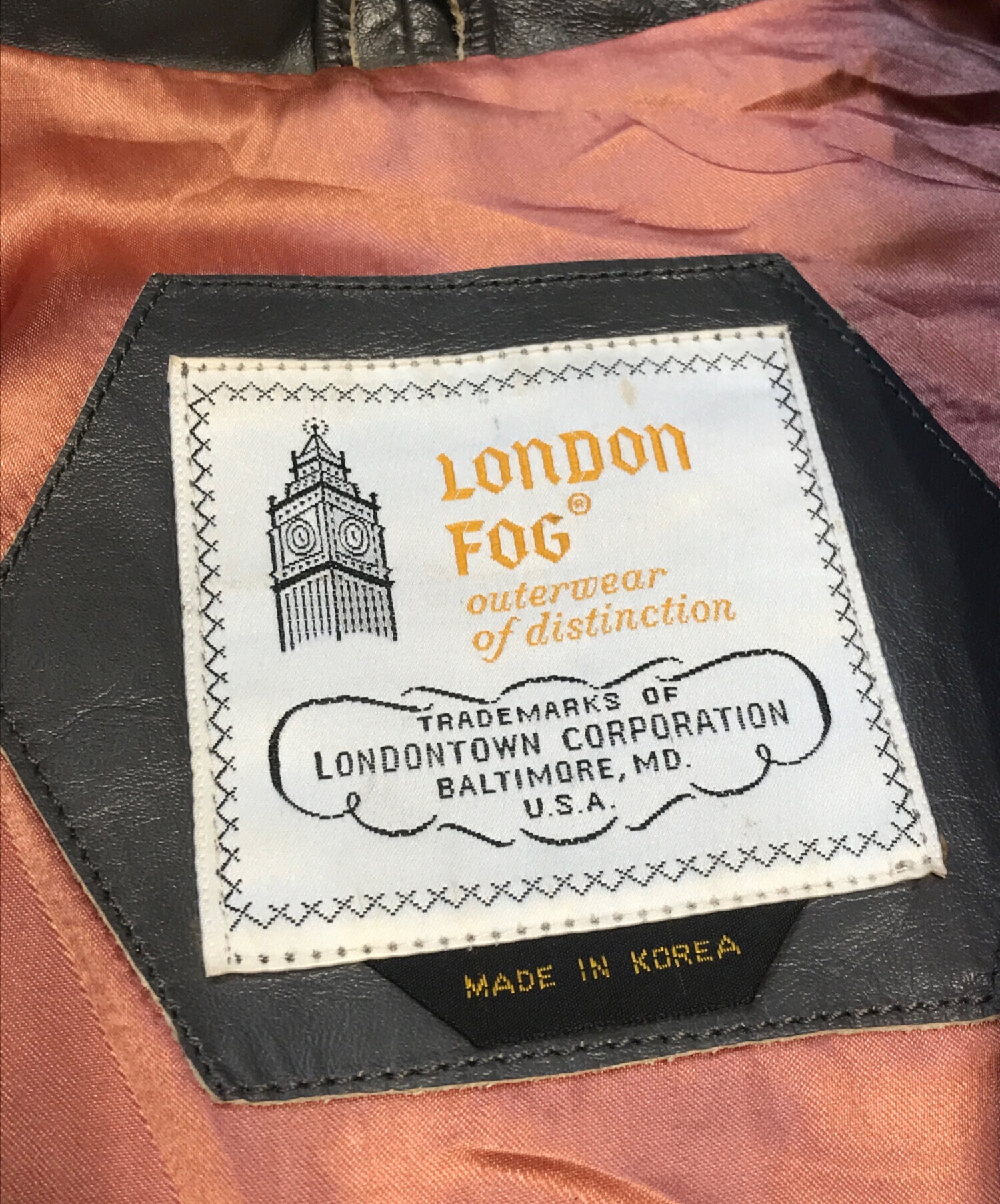 【70s】ヴィンテージ レザージャケット ロンドンフォグ 中古・古着通販】london fog (ロンドンフォグ) レザージャケット