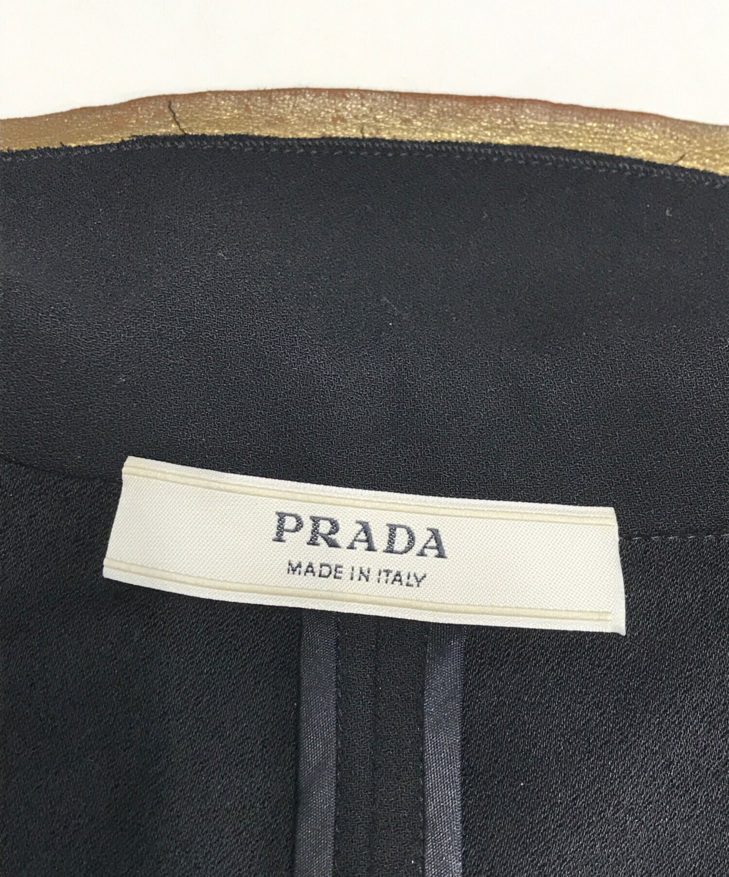 PRADA ブラックジャケット 42 中古・古着通販】PRADA (プラダ) セーラージャケット ブラック サイズ