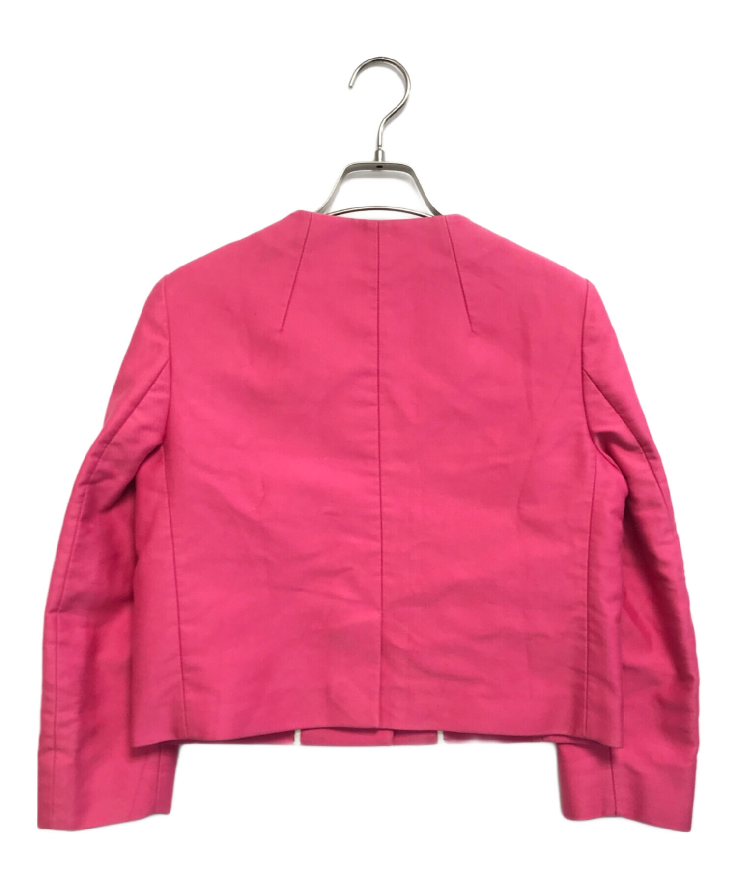 中古・古着通販】MIU MIU (ミュウミュウ) ノーカラージャケット ピンク