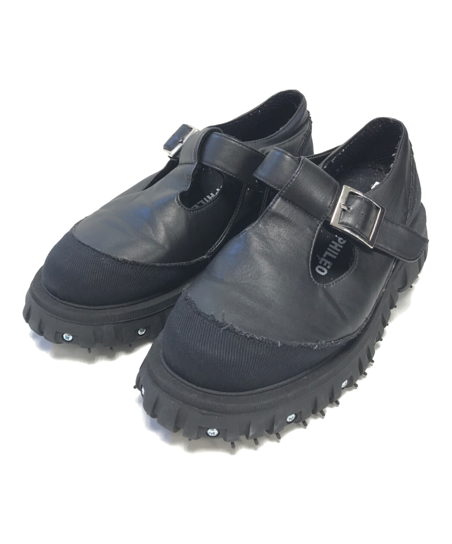 PHILEO フィレオ ブーツ メンズ 【古着】【中古】 中古・古着通販】PHILEO (フィレオ) 011 MASSIVE JANE ブラック サイズ