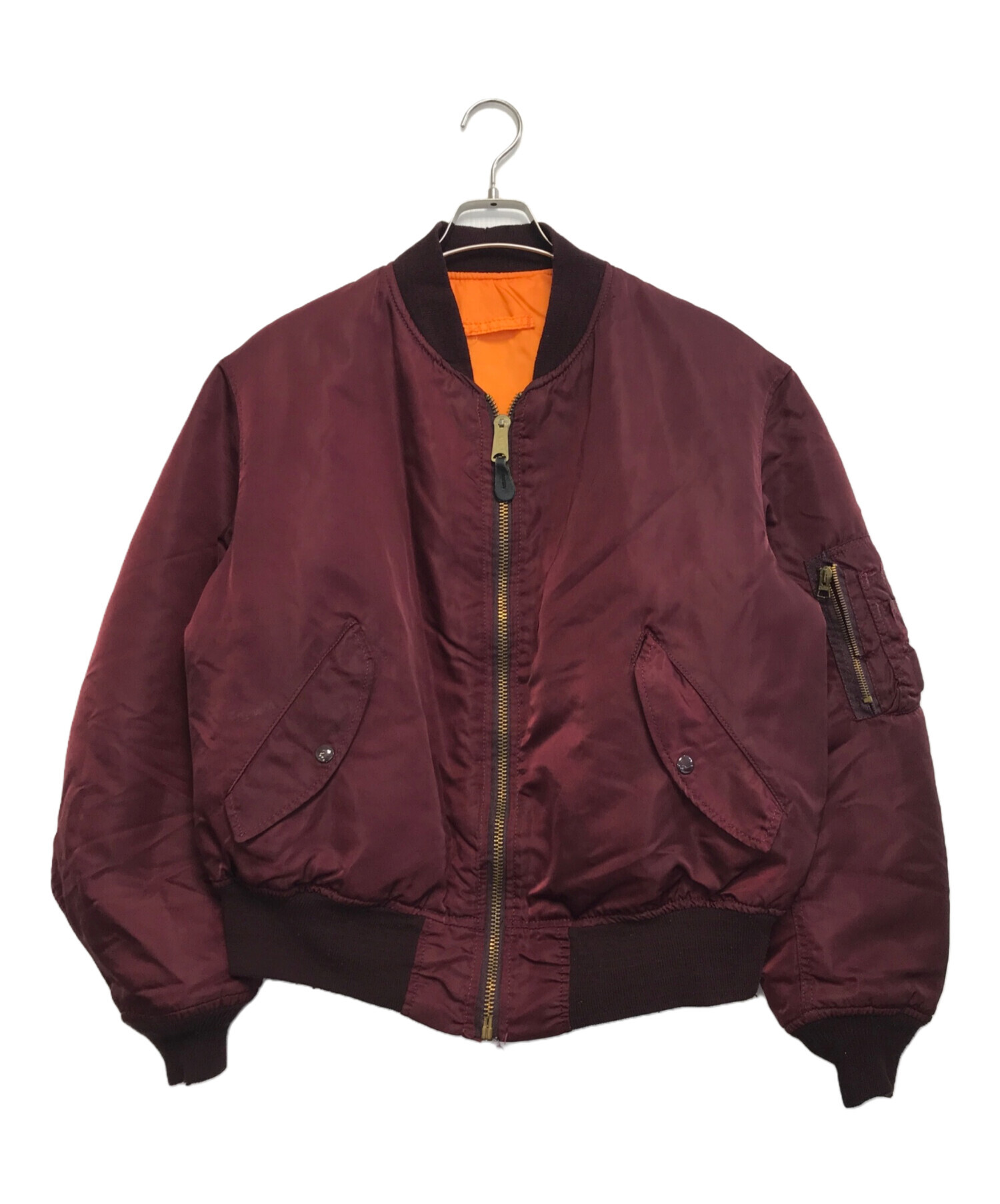 【Mサイズ】【希少色ボルドー】【アルファ✖エクストララージ】【MA-1】 中古・古着通販】ALPHA (アルファ) MA-1ジャケット ボルドー サイズ:XL