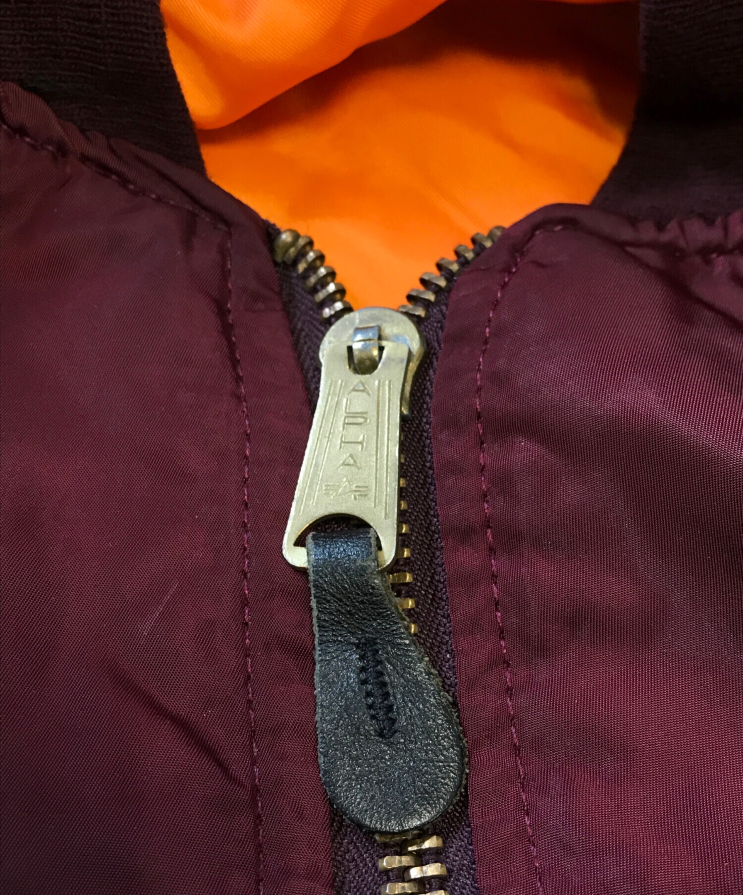 中古・古着通販】ALPHA (アルファ) MA-1ジャケット ボルドー サイズ:XL