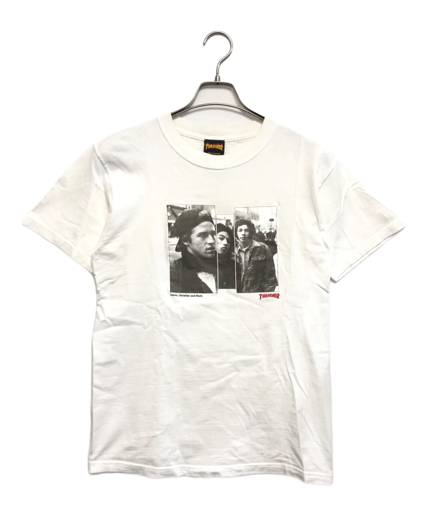 中古・古着通販】THRASHER (スラッシャー) プリントTシャツ ホワイト