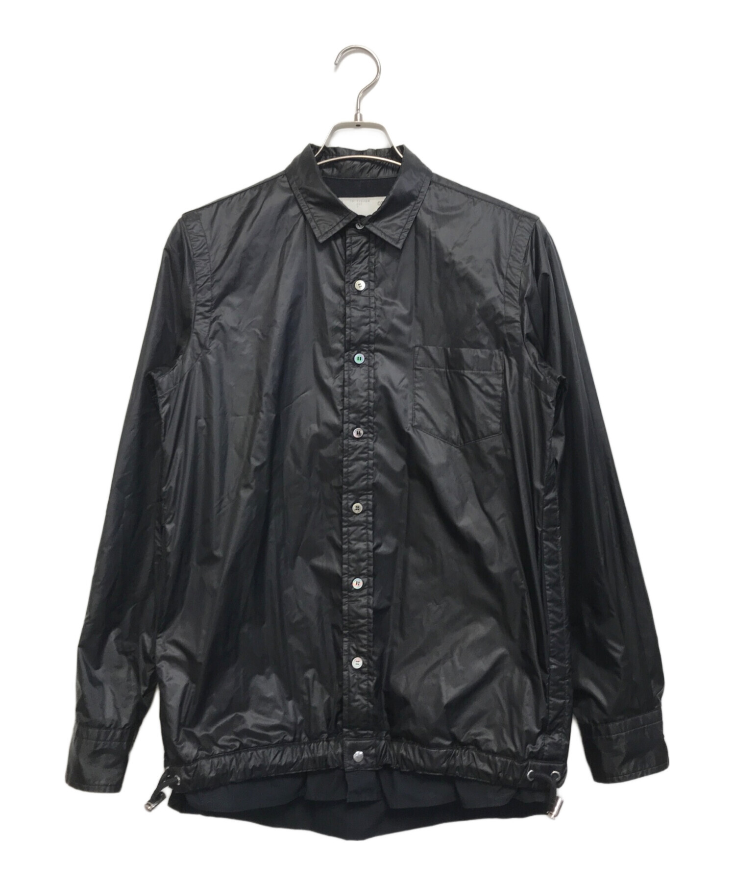 中古・古着通販】sacai (サカイ) レイヤードナイロンシャツ ブラック