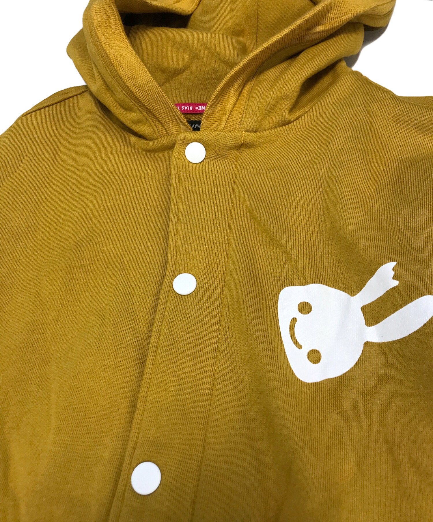 中古・古着通販】CUNE (キューン) 裏毛のフードスタジャン イエロー