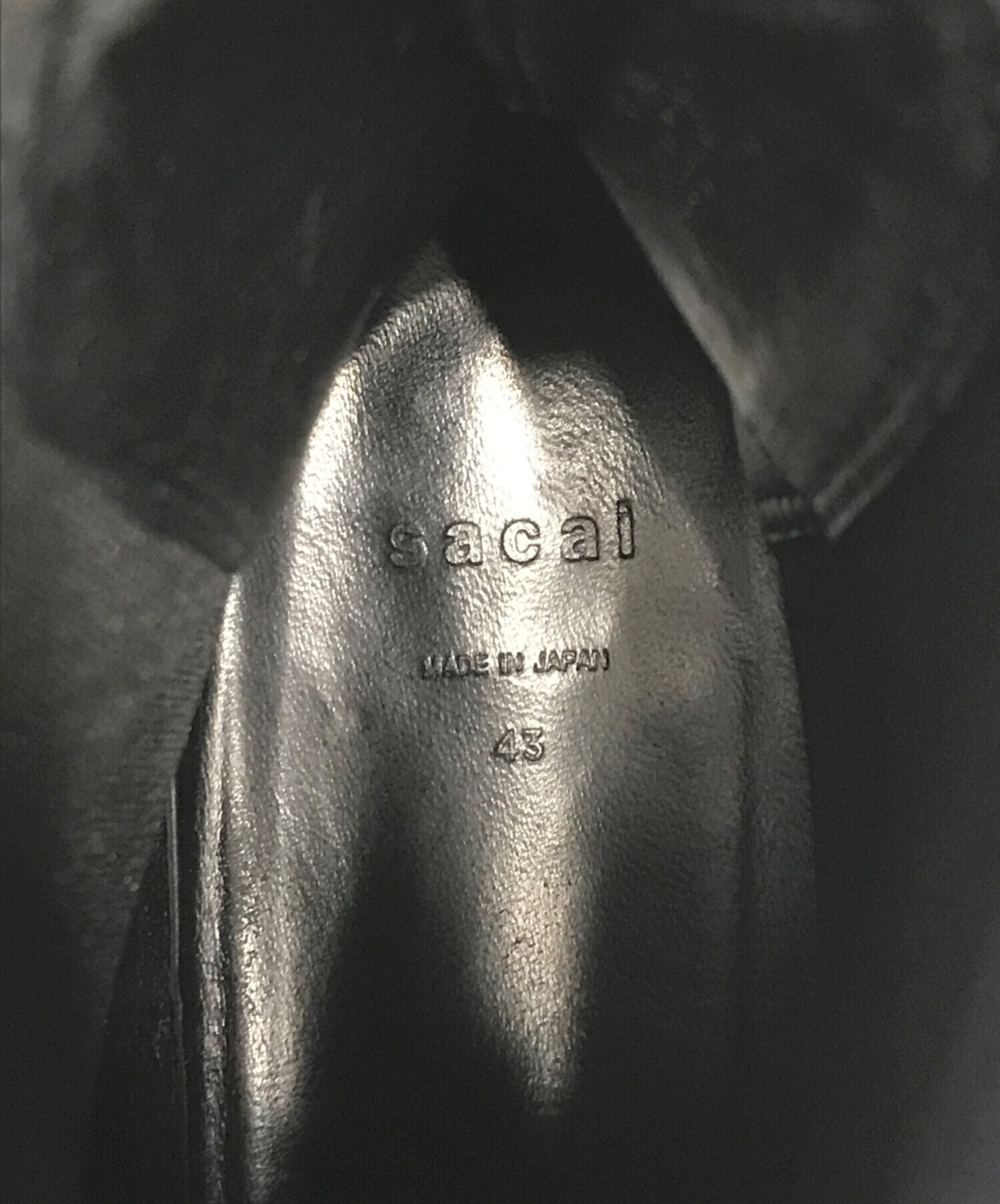 中古・古着通販】sacai (サカイ) チェルシーブーツ ブラック サイズ:43